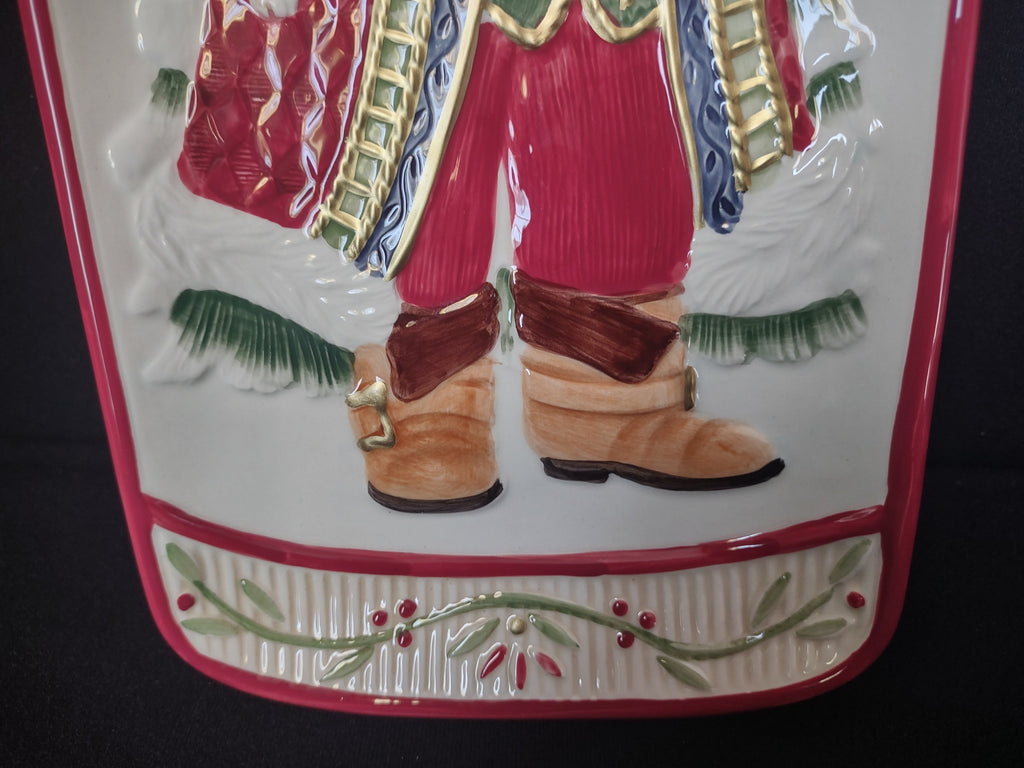 Fitz and Floyd Santa's Forest Friends Christmas Serving Tray (lot 1527)