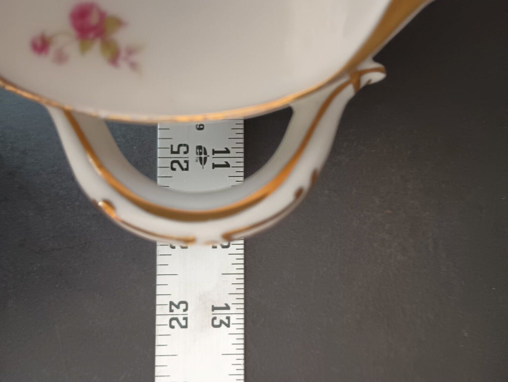 Haviland Limoges Set Vegetable Tureen Gravy Boat Gold Trim Roses (lot 372)