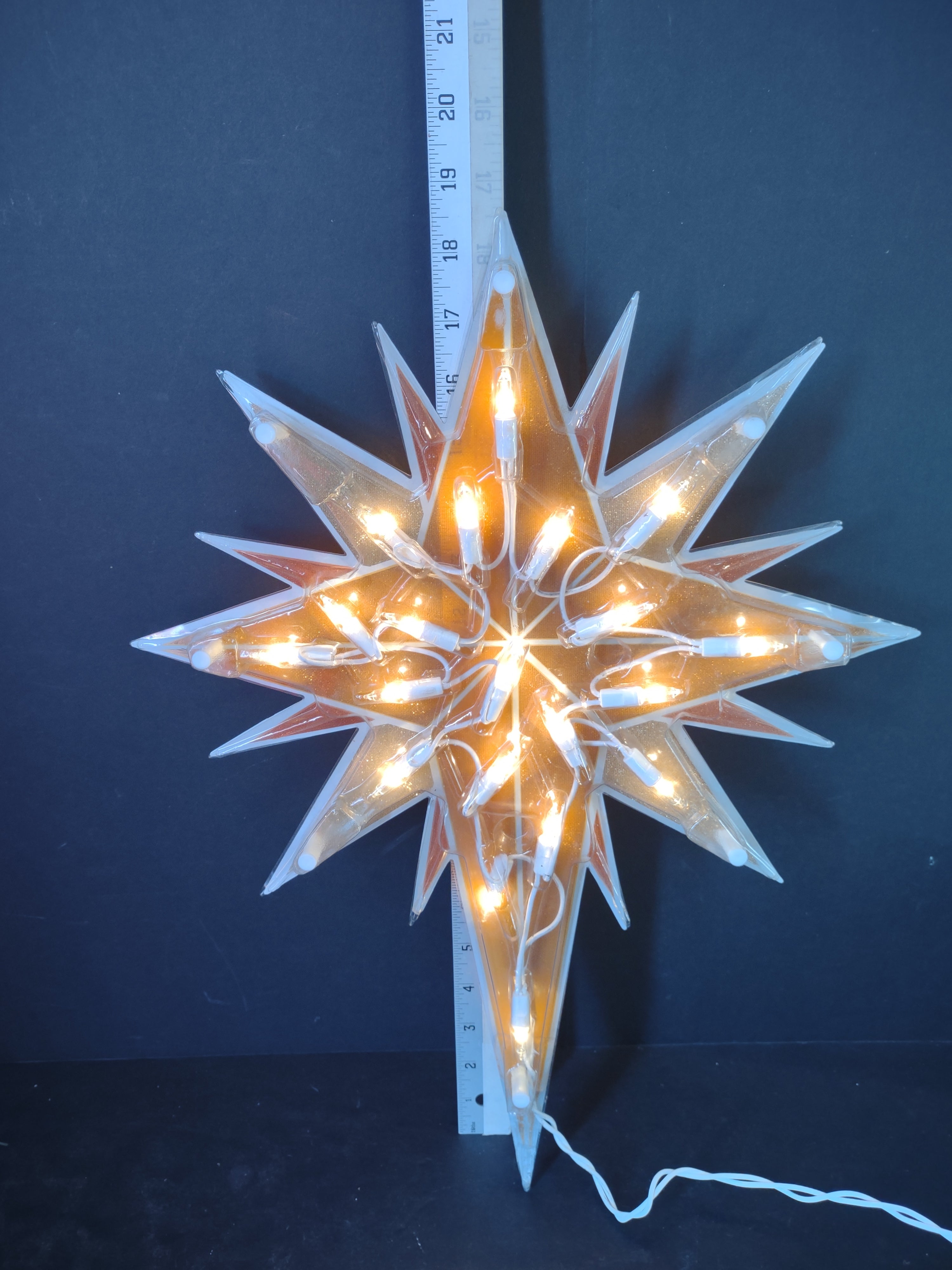 Vintage Light Up Christmas Nativity Bethlehem Star 18" (lot 3442)
