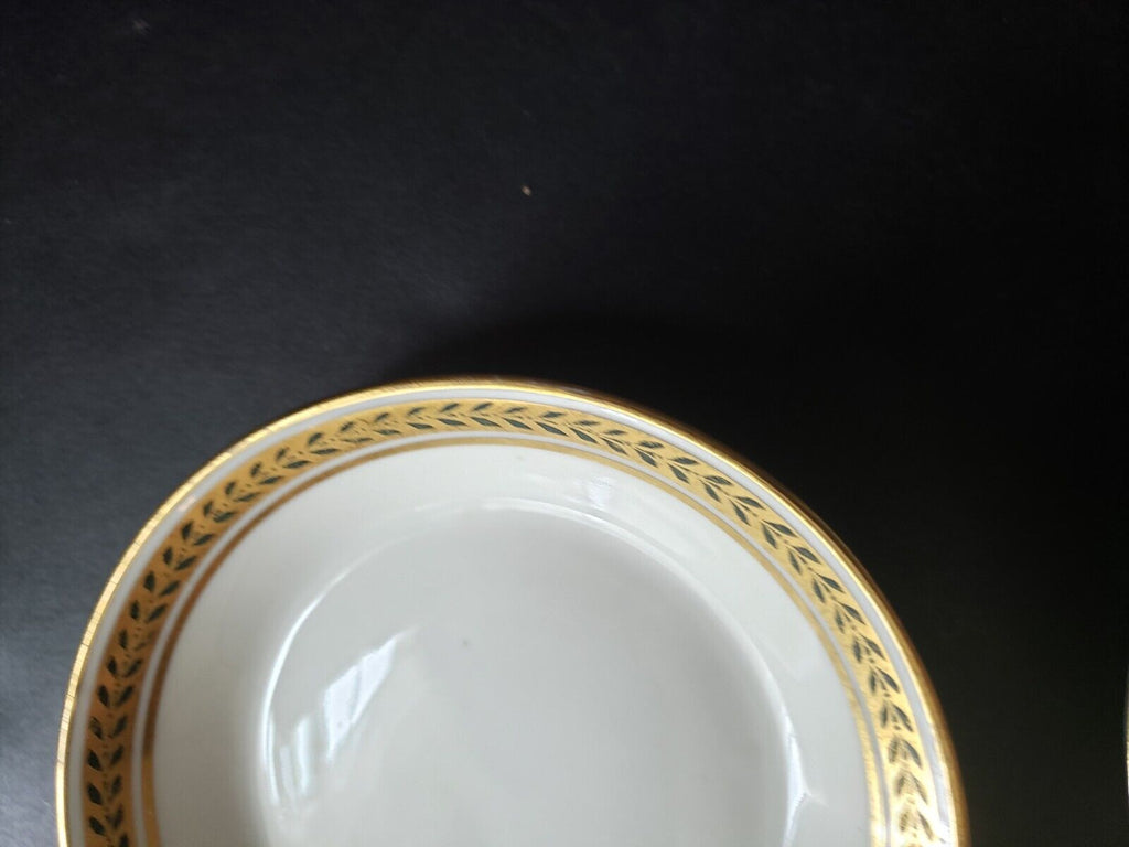 JP Limoges France Gold Trim Green Laurel 2 x Small Bowl 5" (lot 598)