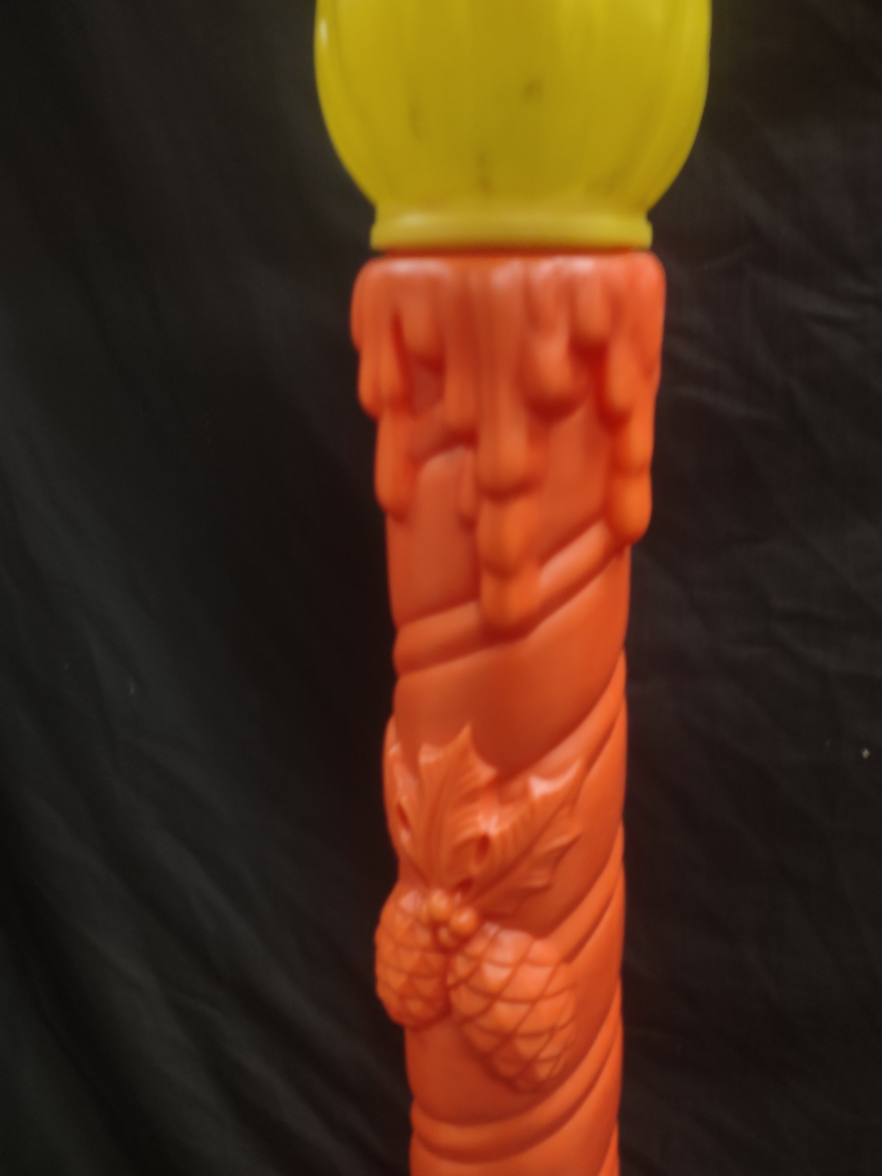 Vintage Christmas Blow Mold Candle Pine Cones Light Up 36" (lot 2320)