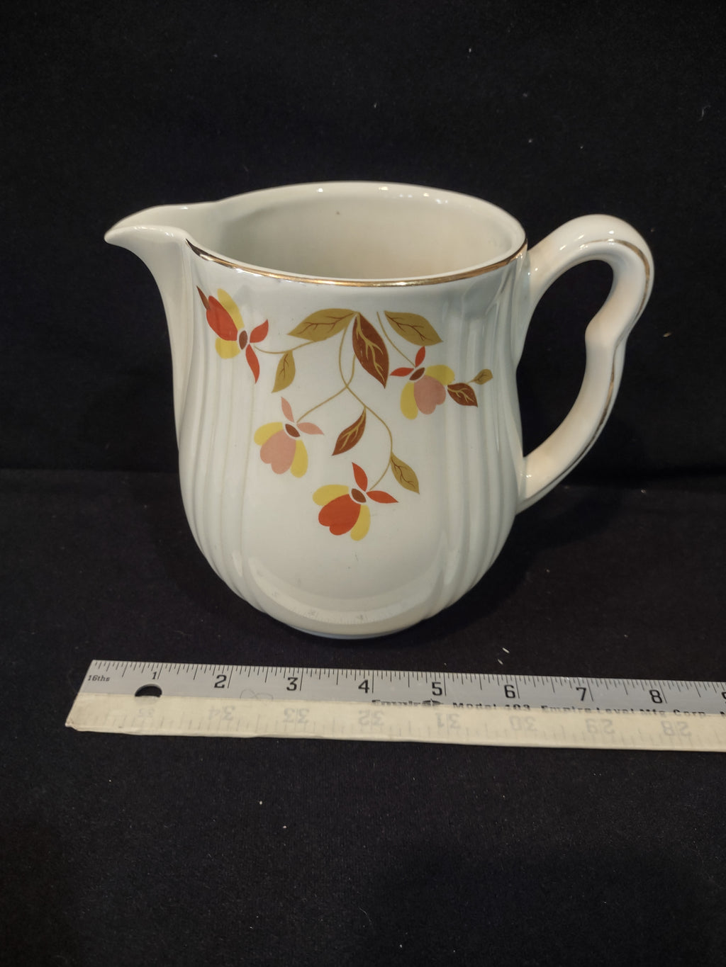 Hall's Superior Small Pitcher Jewel Tea Autumn Leaf 6" (lot 2875)