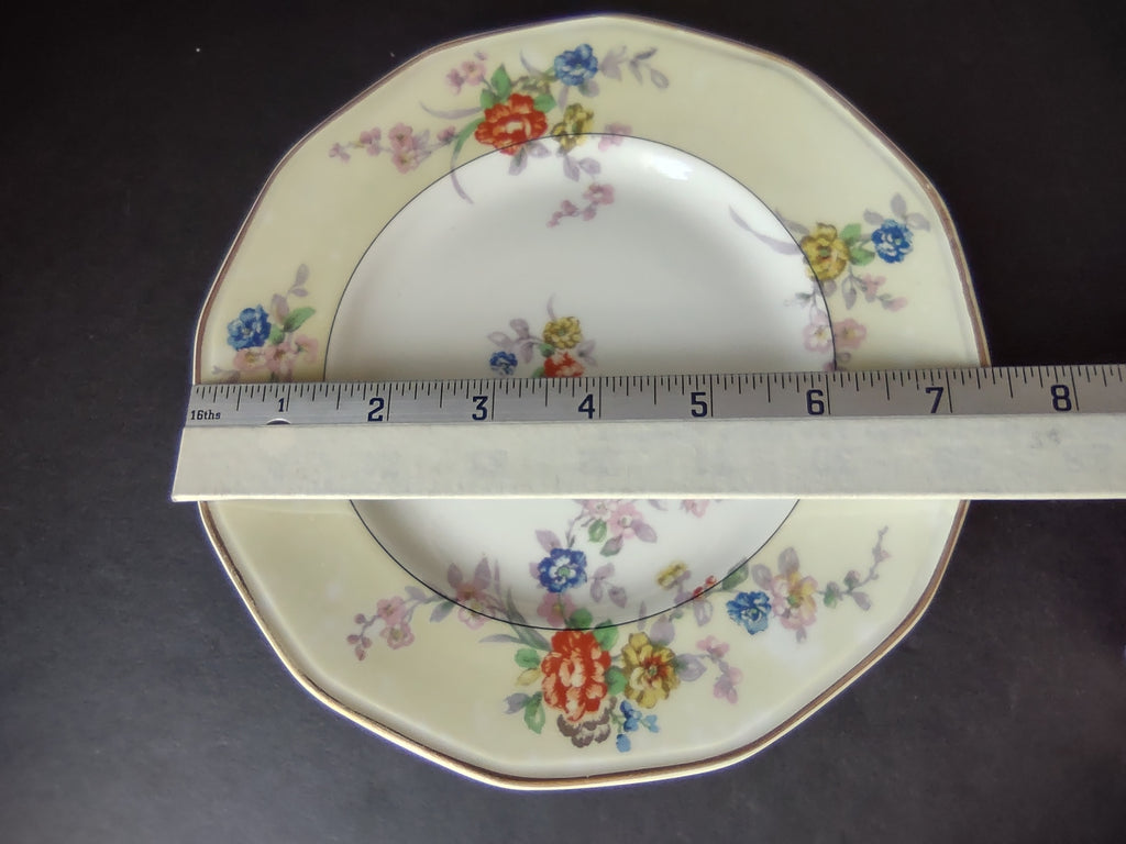 Haviland Limoges 8 x Dessert Salad Yellow Jewel Plate (lot 831)