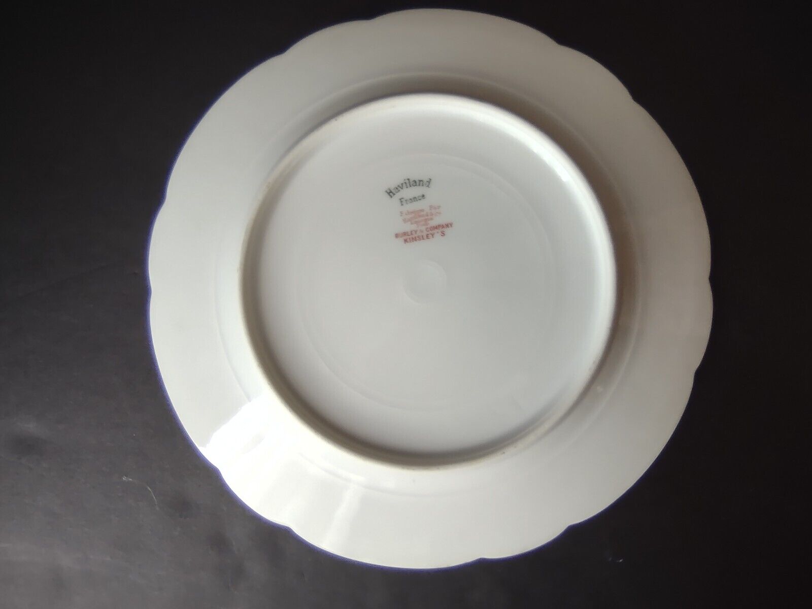 Haviland Limoges Baltimore Rose Salad Plate Gold Trim 8-1/4" (lot 488)