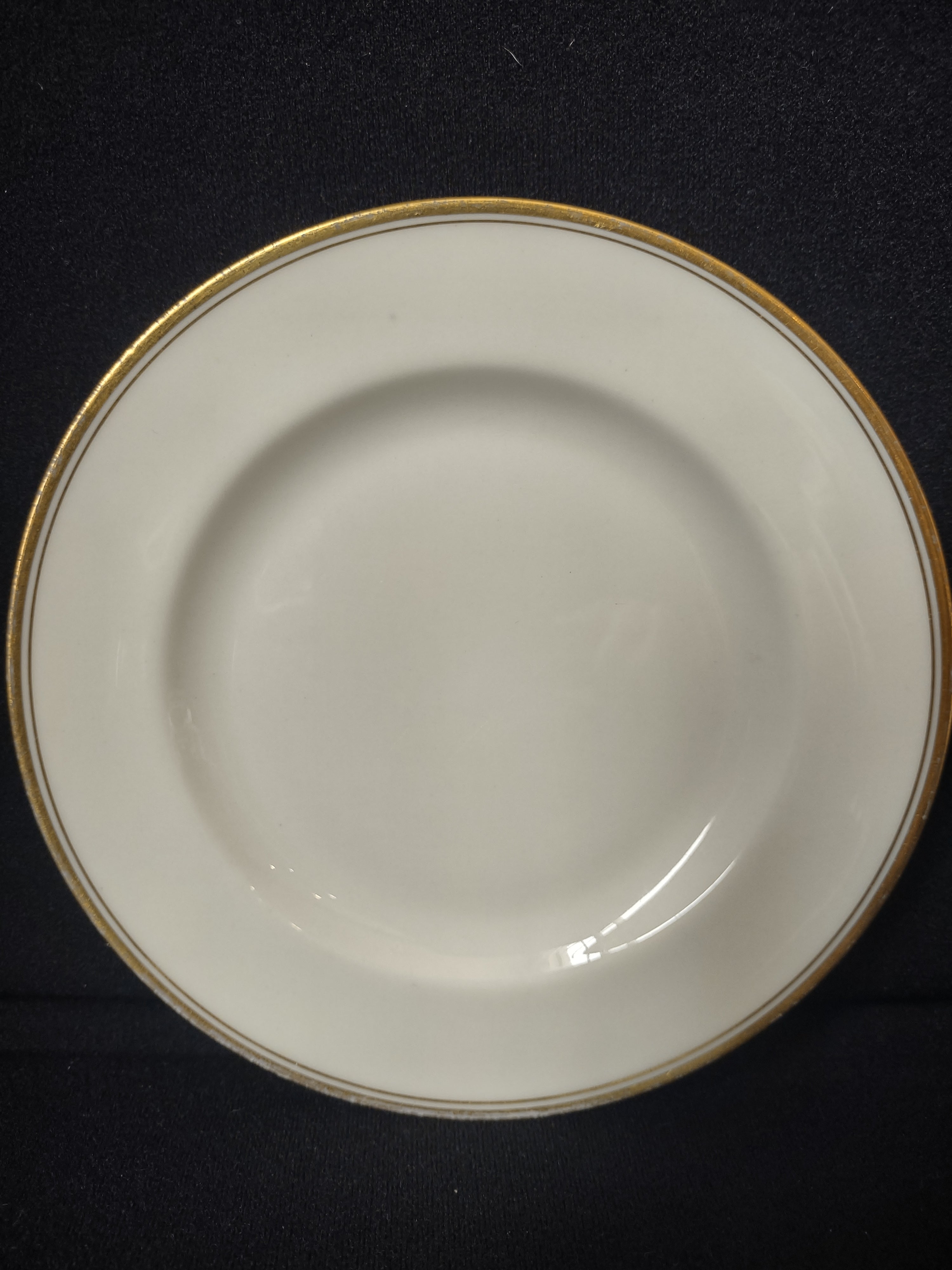 Vintage Lenox Dessert or Bread Plate Gold Trim Green Stamp 6-1/4" (lot 1860)