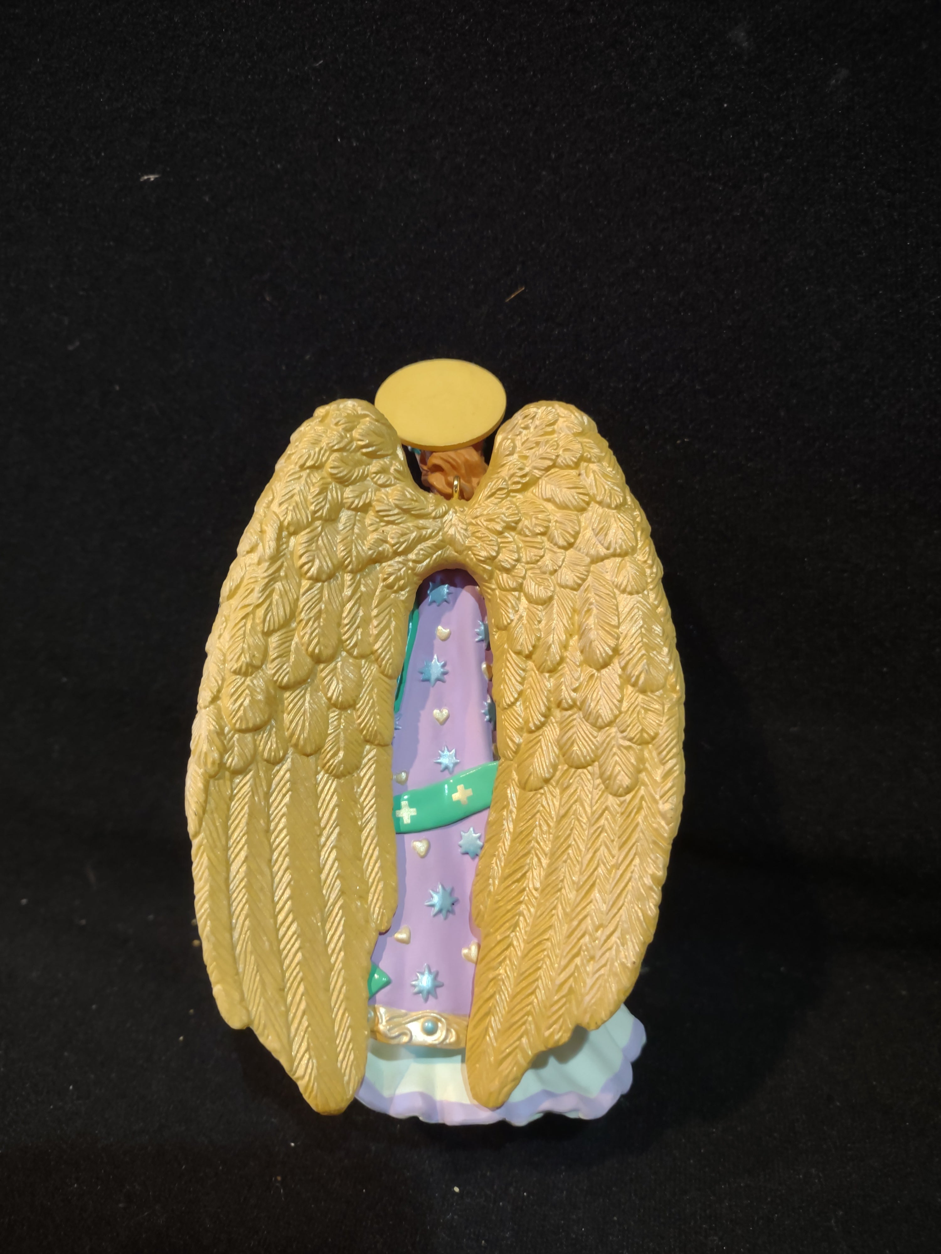 Vintage Hallmark 2000 Graceful Glory Angels Purple Gold Trim Trumpet (Lot 4619)