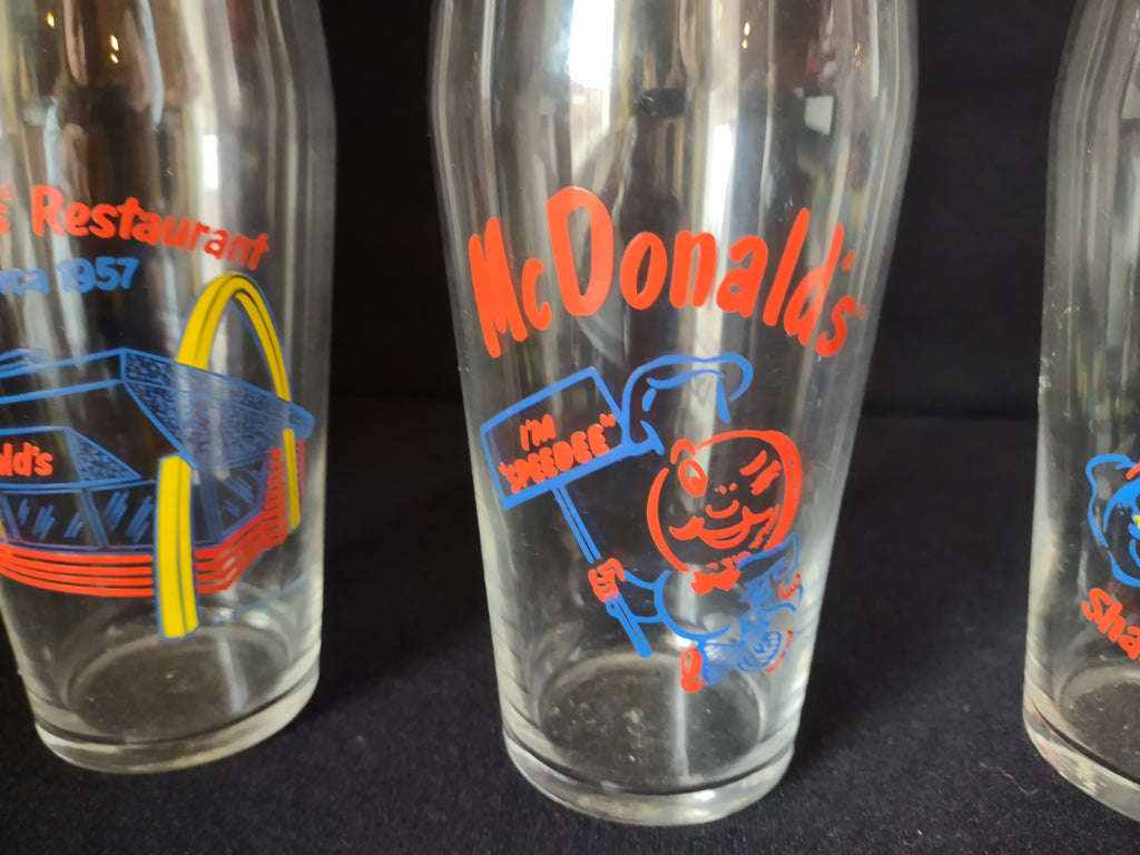 Set of 3 Drinking Glasses McDonalds Advertisement (lot 1543)