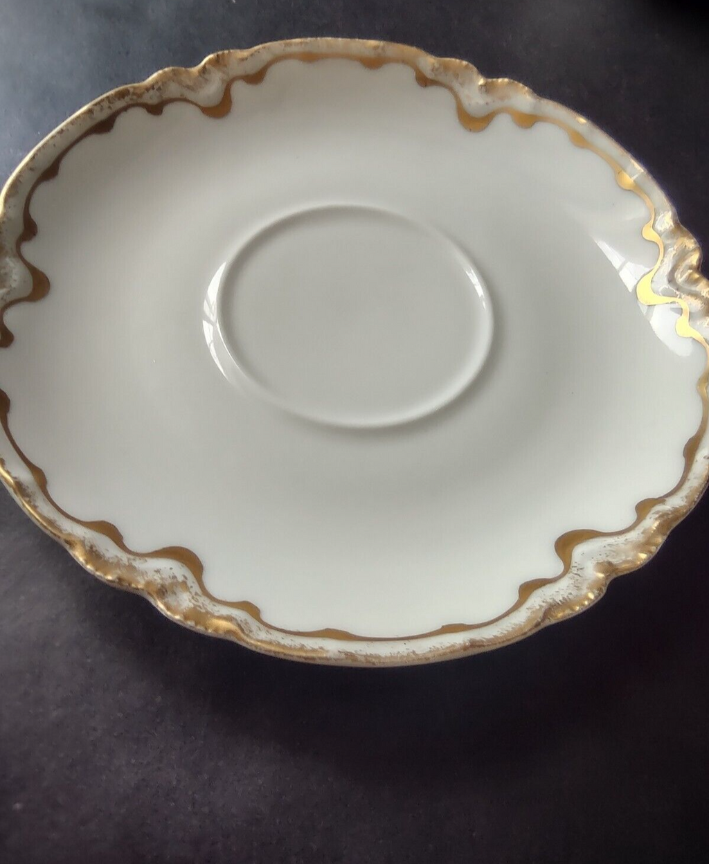 Haviland Limoges Double Gold Trim Saucer Plate 5-1/2" (lot 644)