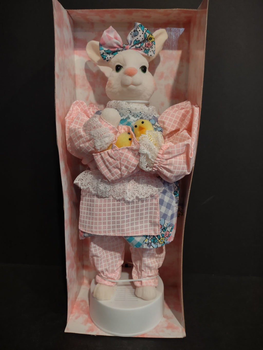 Dandee Musical Animated Girl Pink Bunny Rabbit Easter (lot 2550c)