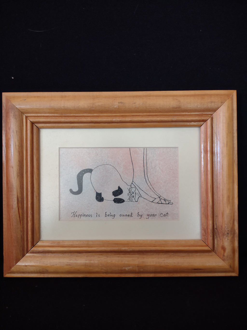 Set 2 Pictures Mimi Whitcomb Studios Cat Wooden Frames (lot 1773)
