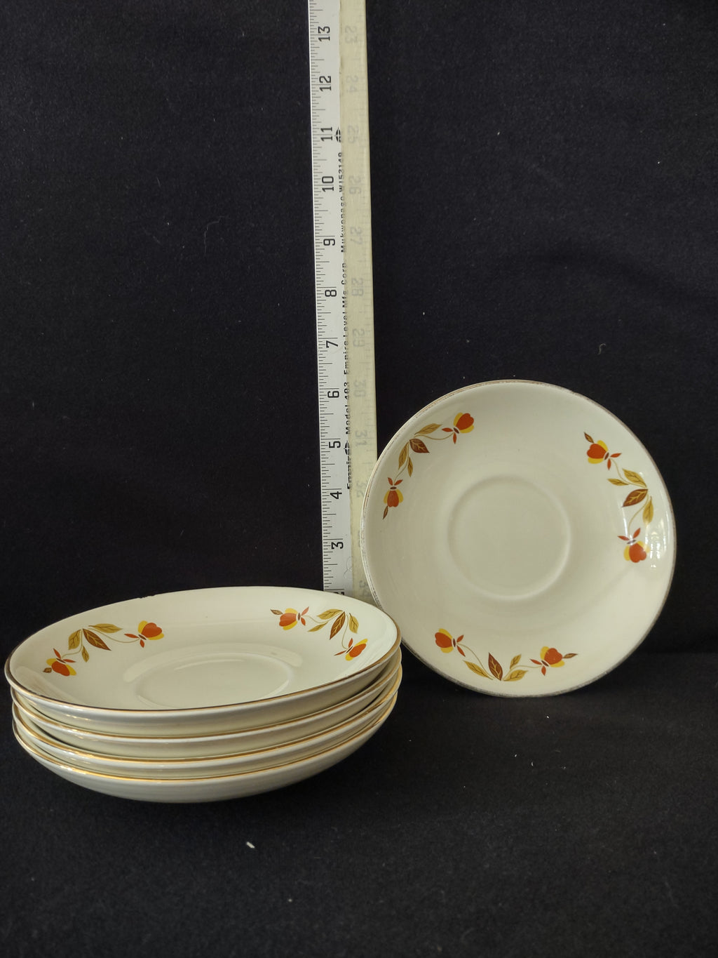 Vintage Halls Superior Autumn Leaf Jewel Tea Saucer X 5 (Lot 2901)