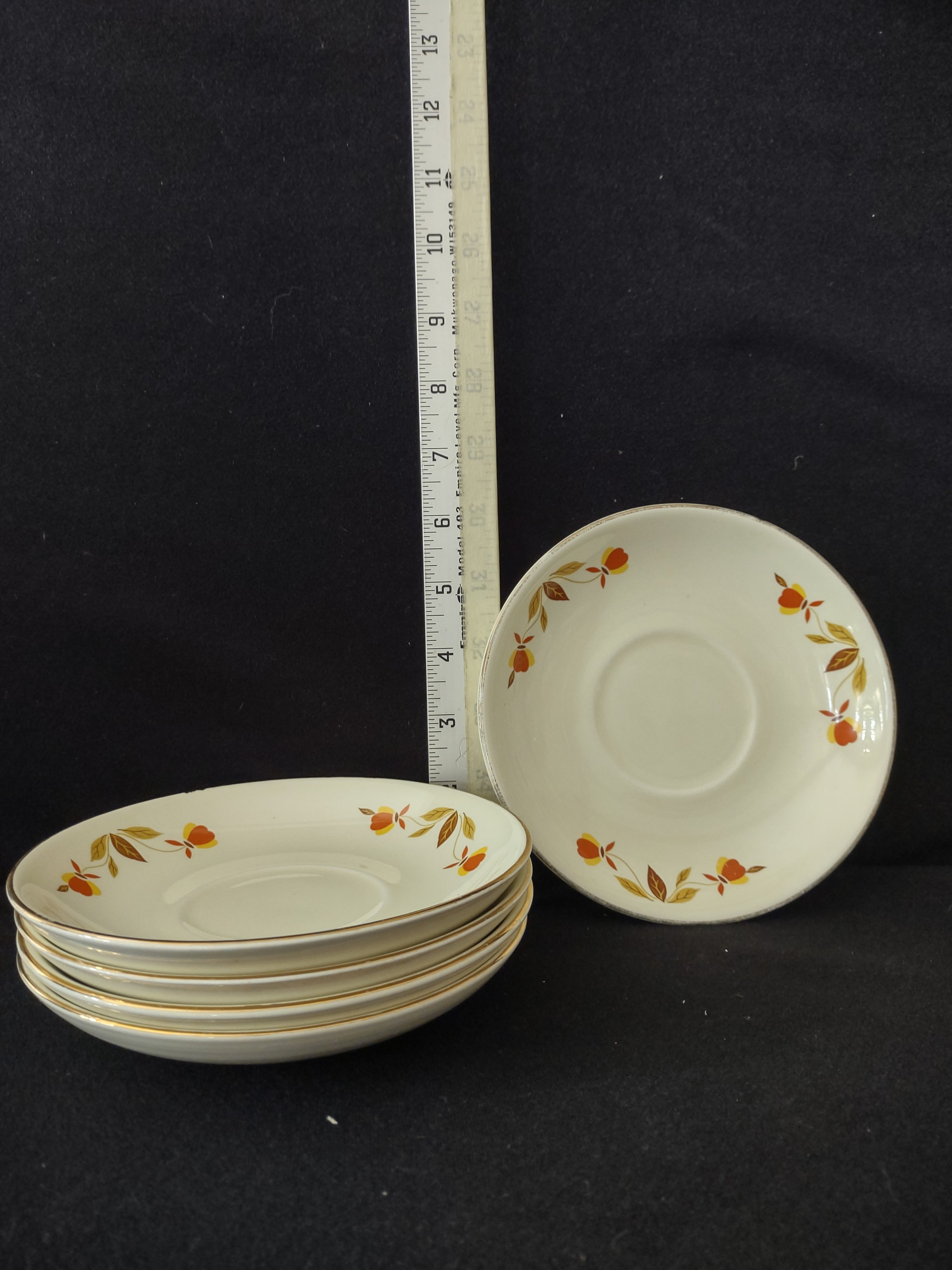 Vintage Halls Superior Autumn Leaf Jewel Tea Saucer X 5 (Lot 2901)