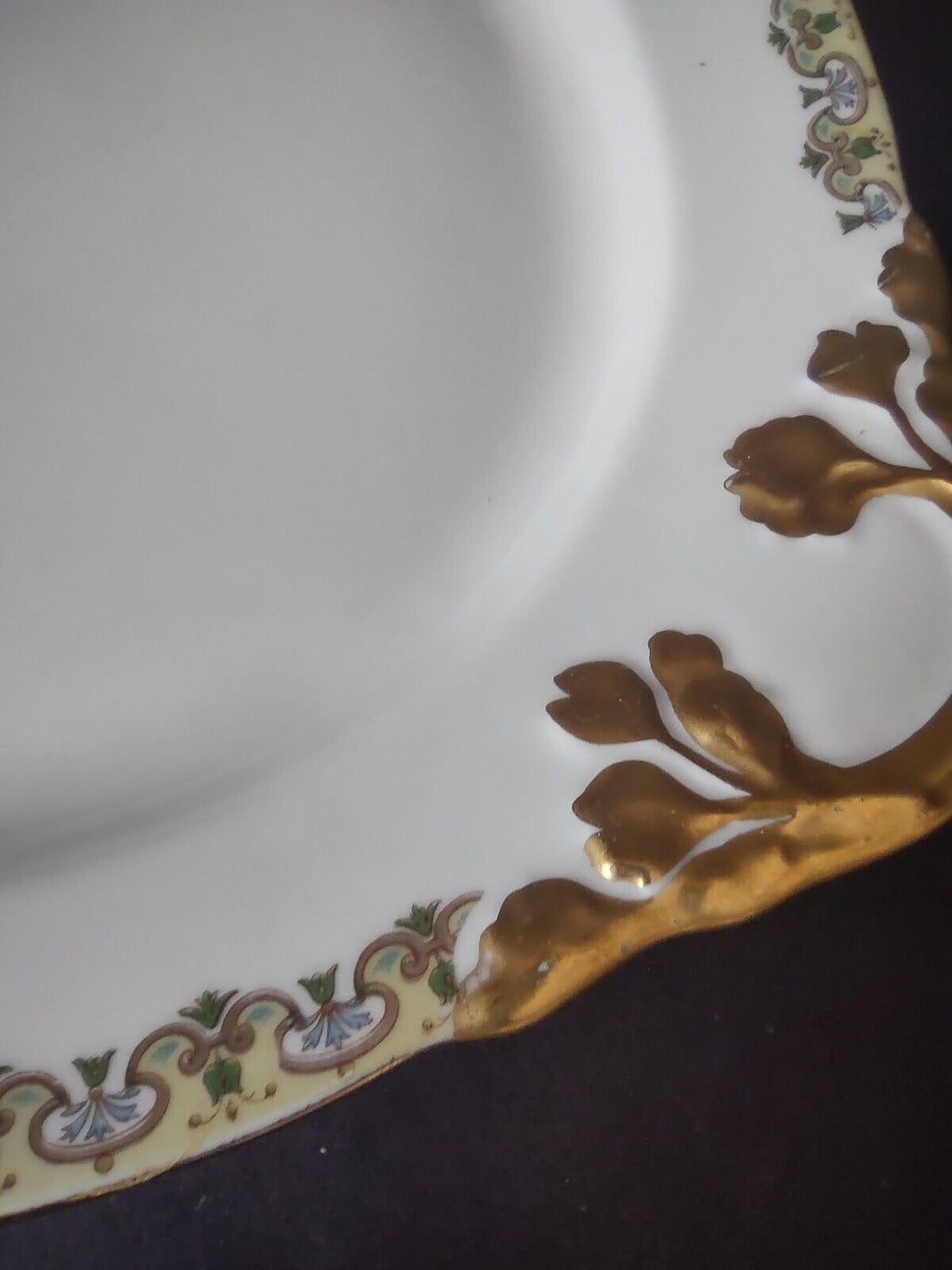 Wm Guerin France Limoges Set 4 x Serving Platter Plate Bowl Gold Trim (lot 533)