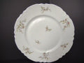 Haviland Limoges Dinner Plate White Scalloped Edge Rose Blue Ribbon (lot 853)