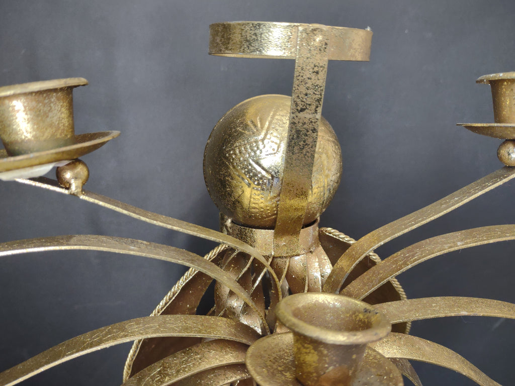 Christmas Golden Angel Metal Candle Holder 15" (lot 2720c)