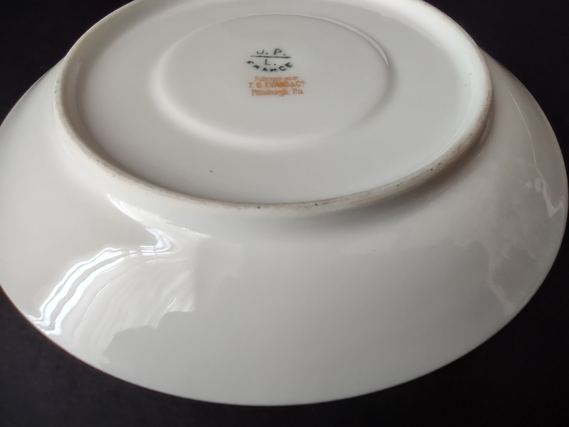 JP France for T.G. Evans & Co Pittsburgh Saucer ONLY Rose Garland (lot 835)
