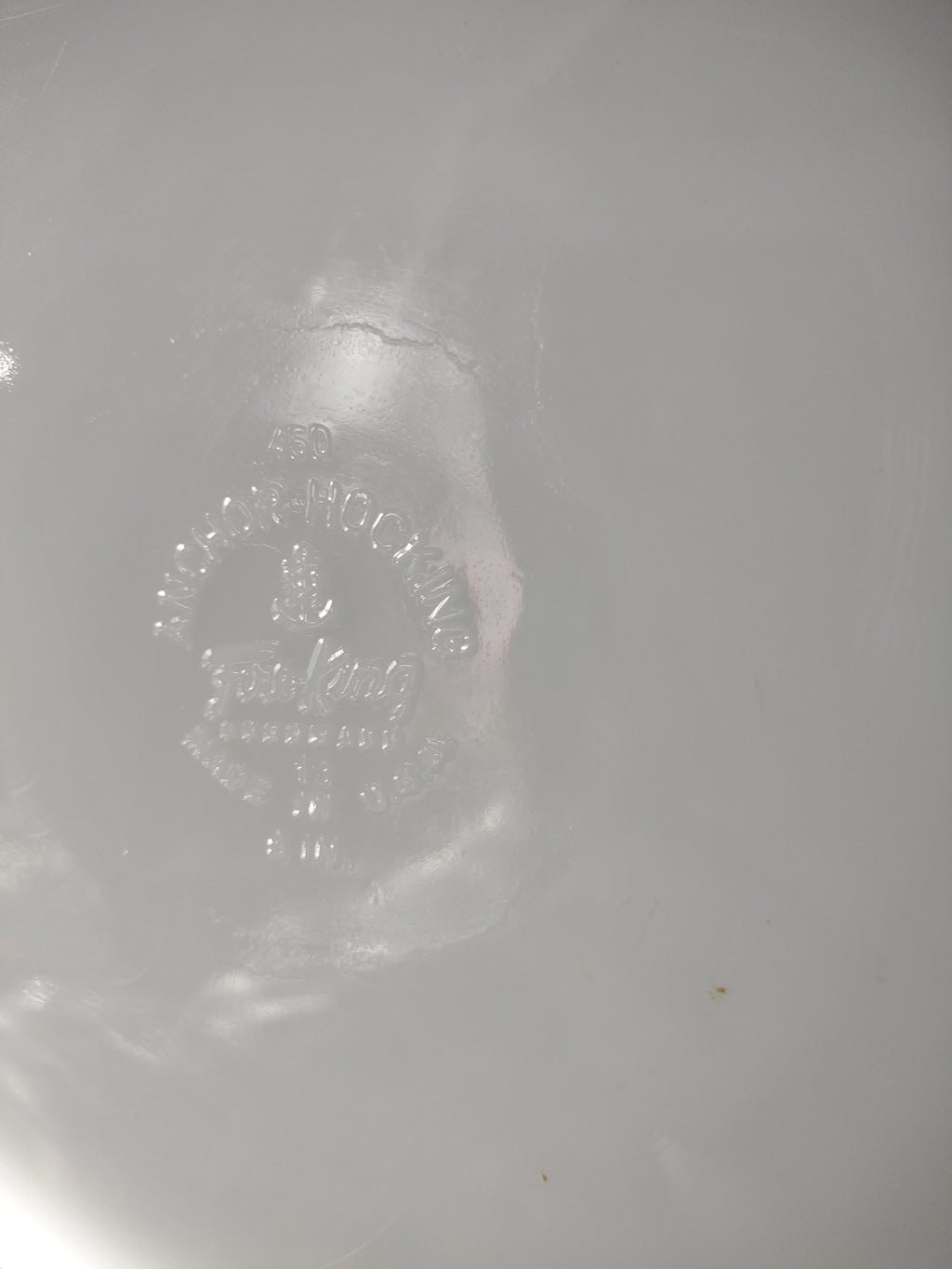Vintage Fire King 8" Round Casserole White Milk Glass Wheat Pattern (Lot 5129)