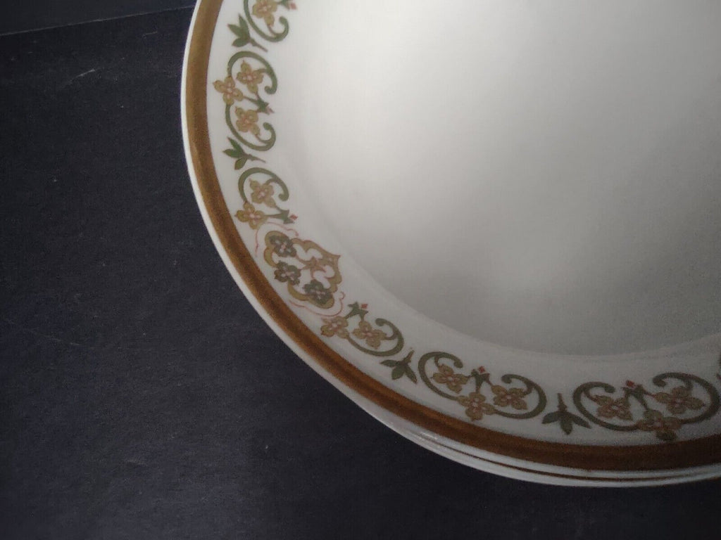 Haviland Limoges 6 x Coupe 5" Plate Four Leaf Flower Green Red (lot 528)