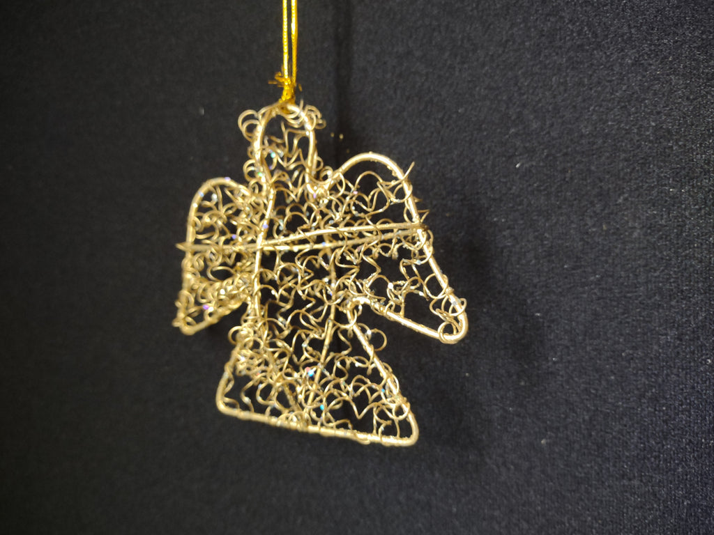 Lot of 12 Christmas 4" Angel Ornaments Golden Color (lot 1586)