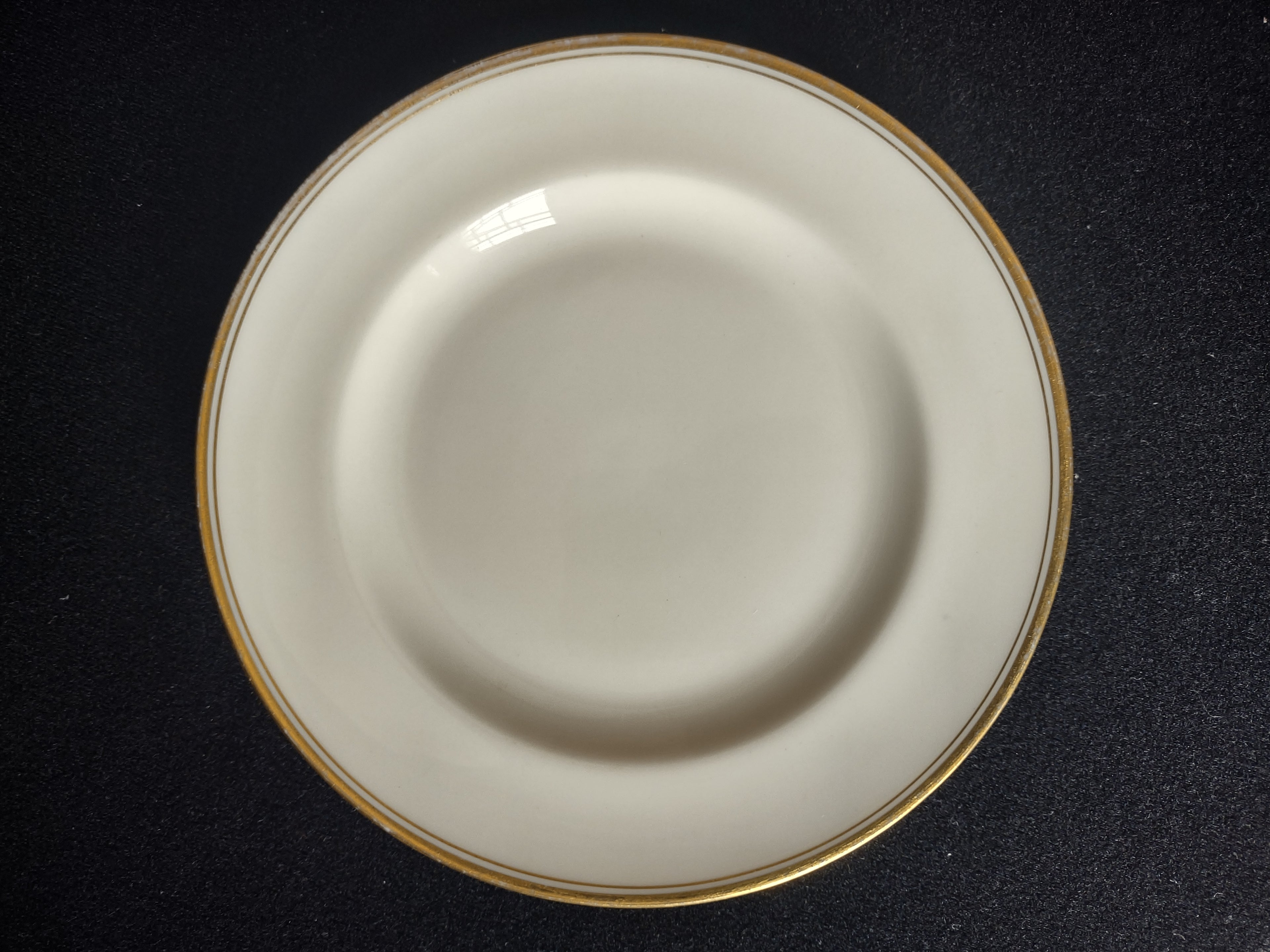 Vintage Lenox Dessert or Bread Plate Gold Trim Green Stamp 6-1/4" (lot 1860)