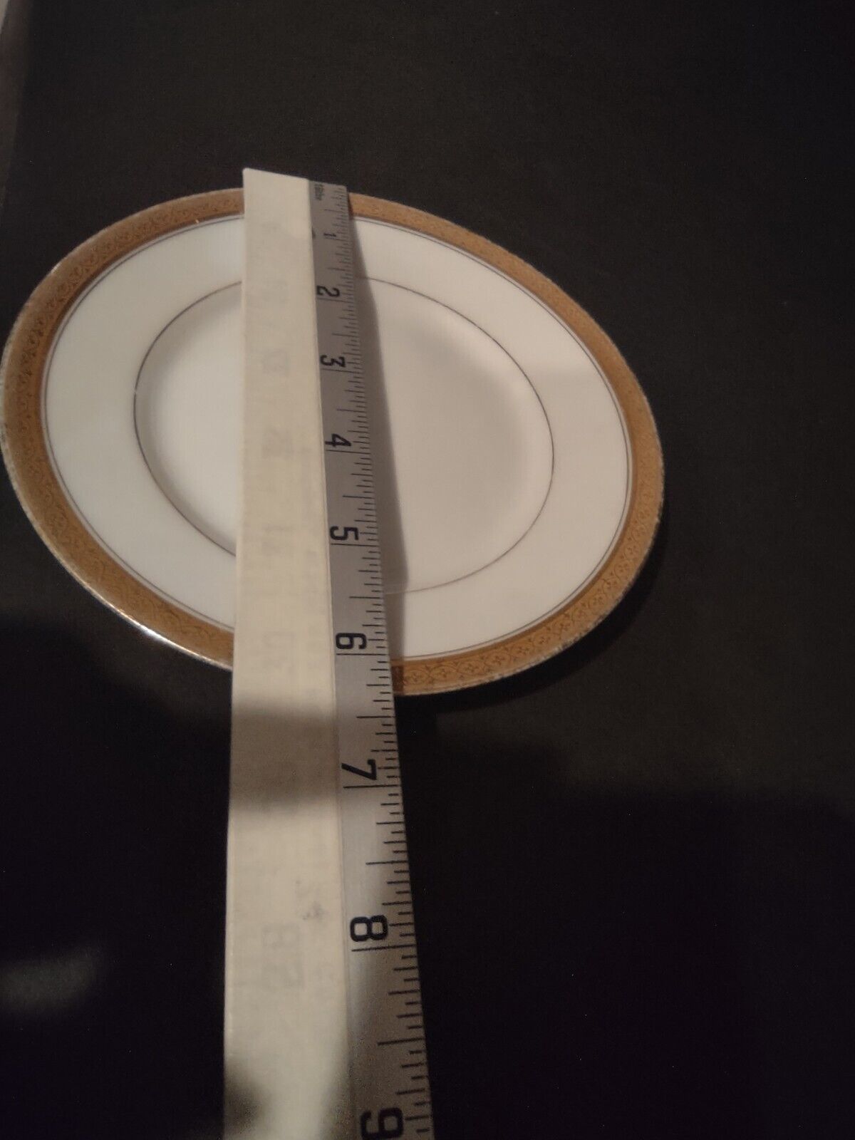Wm Guerin France Limoges Bread/Butter Plate 6-1/4" Gold Trim (lot 685)