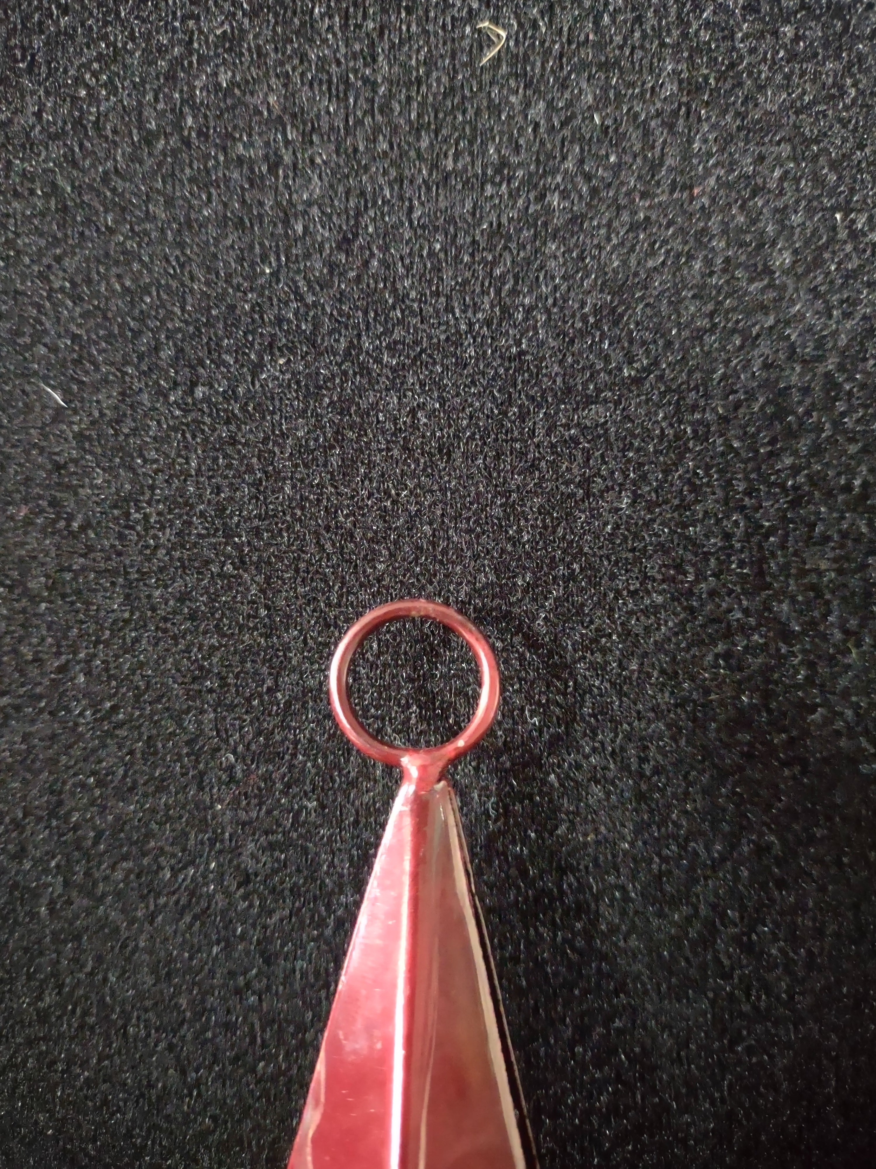 Vintage Christmas Shiny Red Metal Star Ornament 10" (Lot 4667)