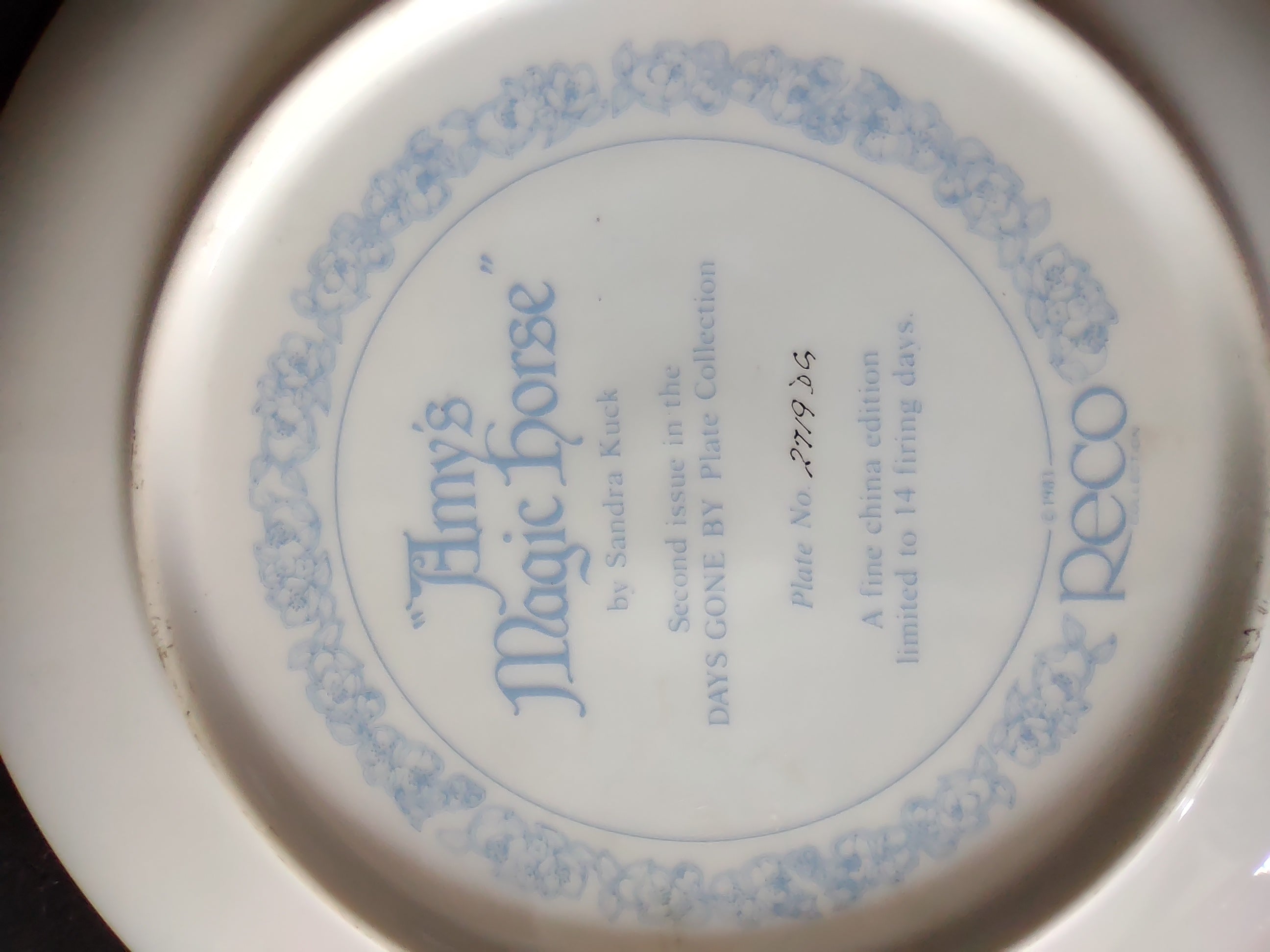 Vintage Days Gone By Collector Plate 2nd Issue Amy's Magic Horse (Lot 5188)