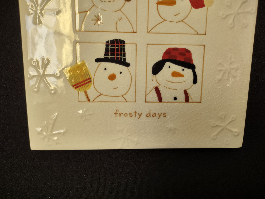 Hallmark Christmas Wall Hanging Trivet Snowman Frosty Days (lot 1694)