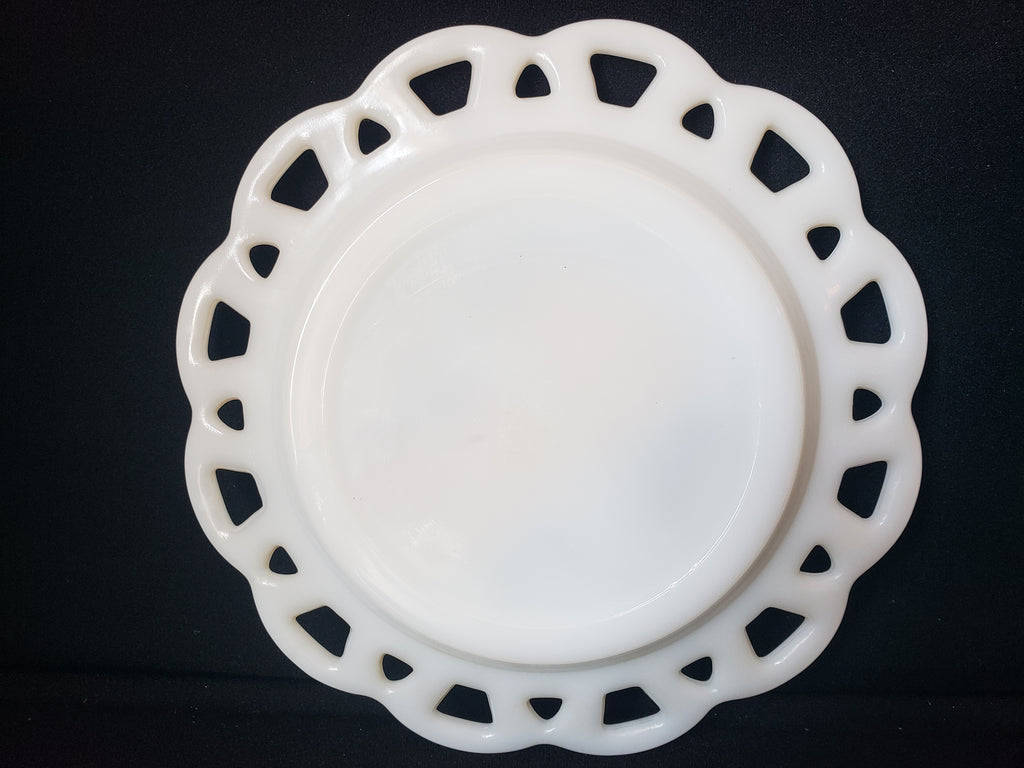 Vintage Westmoreland Apple Pear Motif Milk Glass Wall Plate (lot 2189)