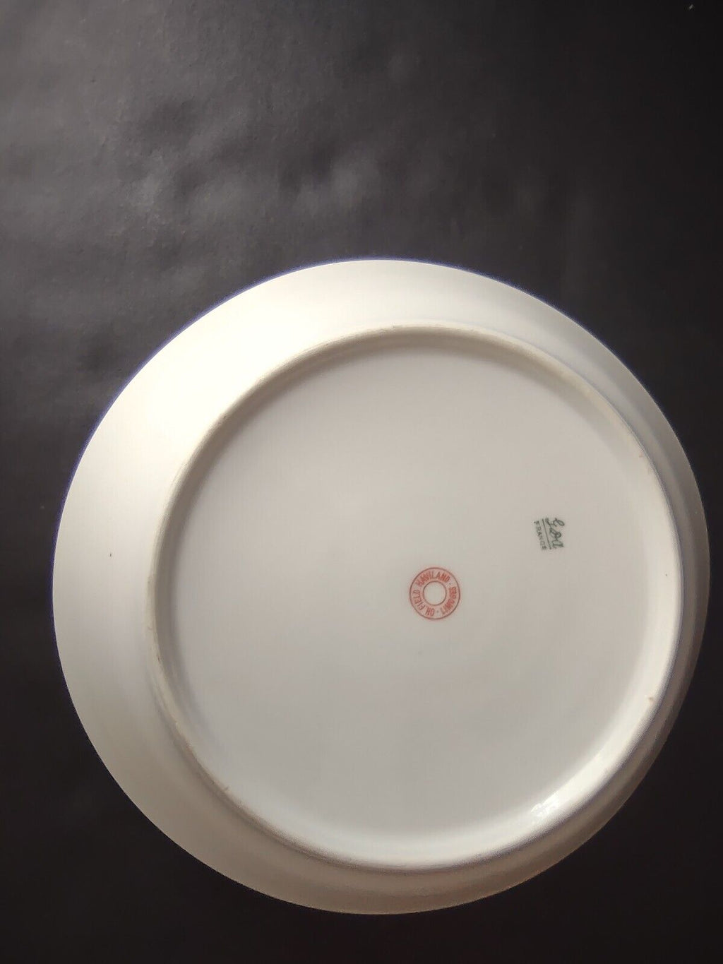 Vintage GDA Limoges Gold Coupe Soup Bowl Plate Summer Flower Garland (lot 691)