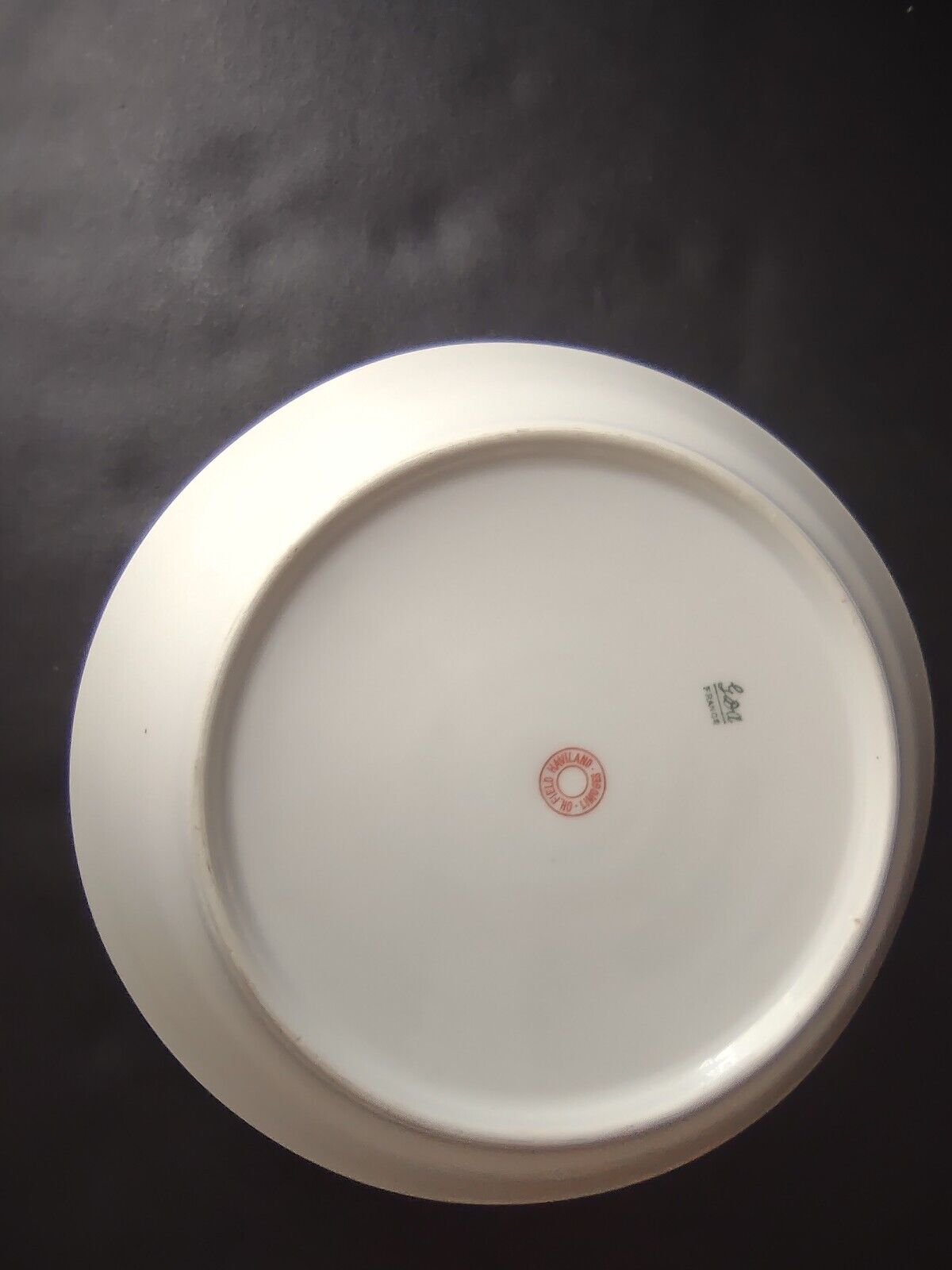 Vintage GDA Limoges Gold Coupe Soup Bowl Plate Summer Flower Garland (lot 691)