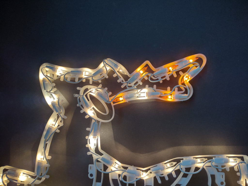 Vintage Christmas Window Mantle Sculpture Reindeer 20" Lighted (lot 3400)