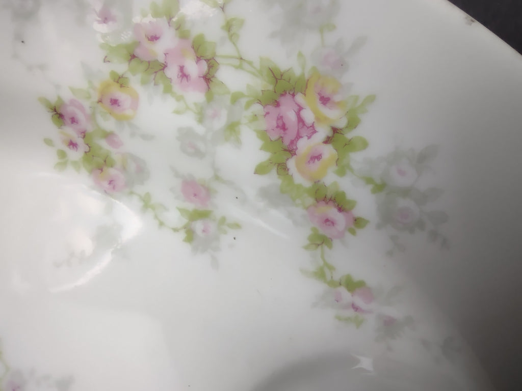 Haviland Limoges Schleiger 149 Set Serving Bowl + Platter Yellow Rose (lot 913)