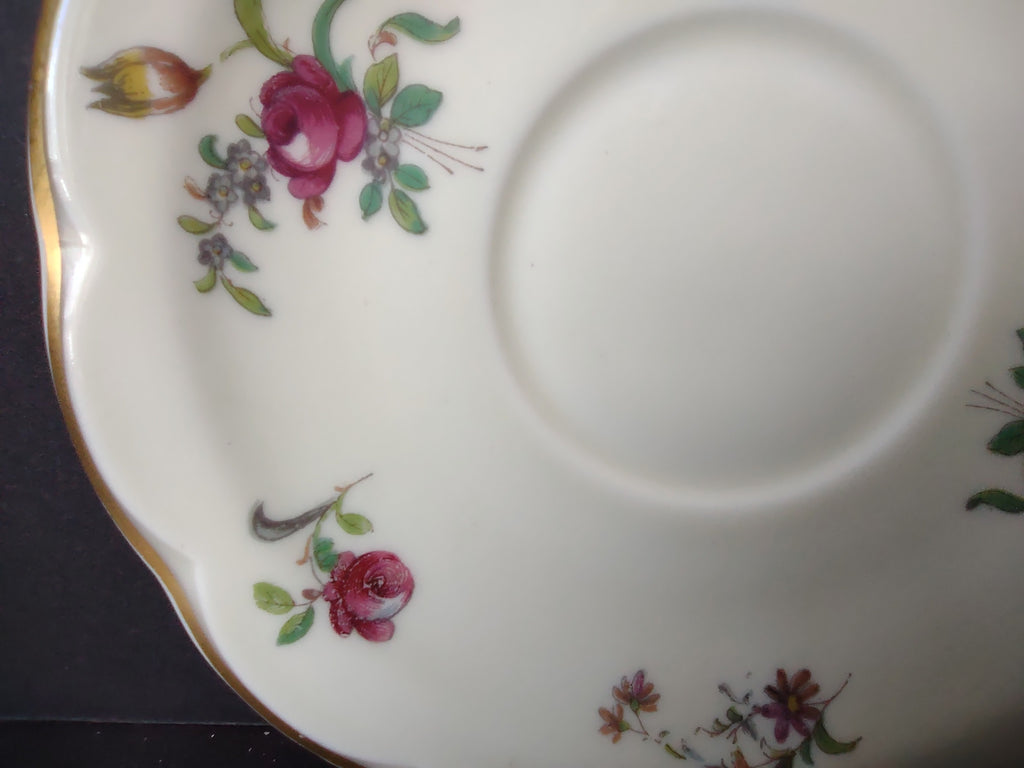 Haviland Limoges Saucer ONLY Peony Flower Cream Color (lot 928)