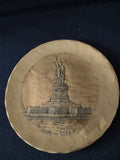 Vintage Plate Statue of Liberty Bronze Hammered Wendell August Forge (Lot 5723t)