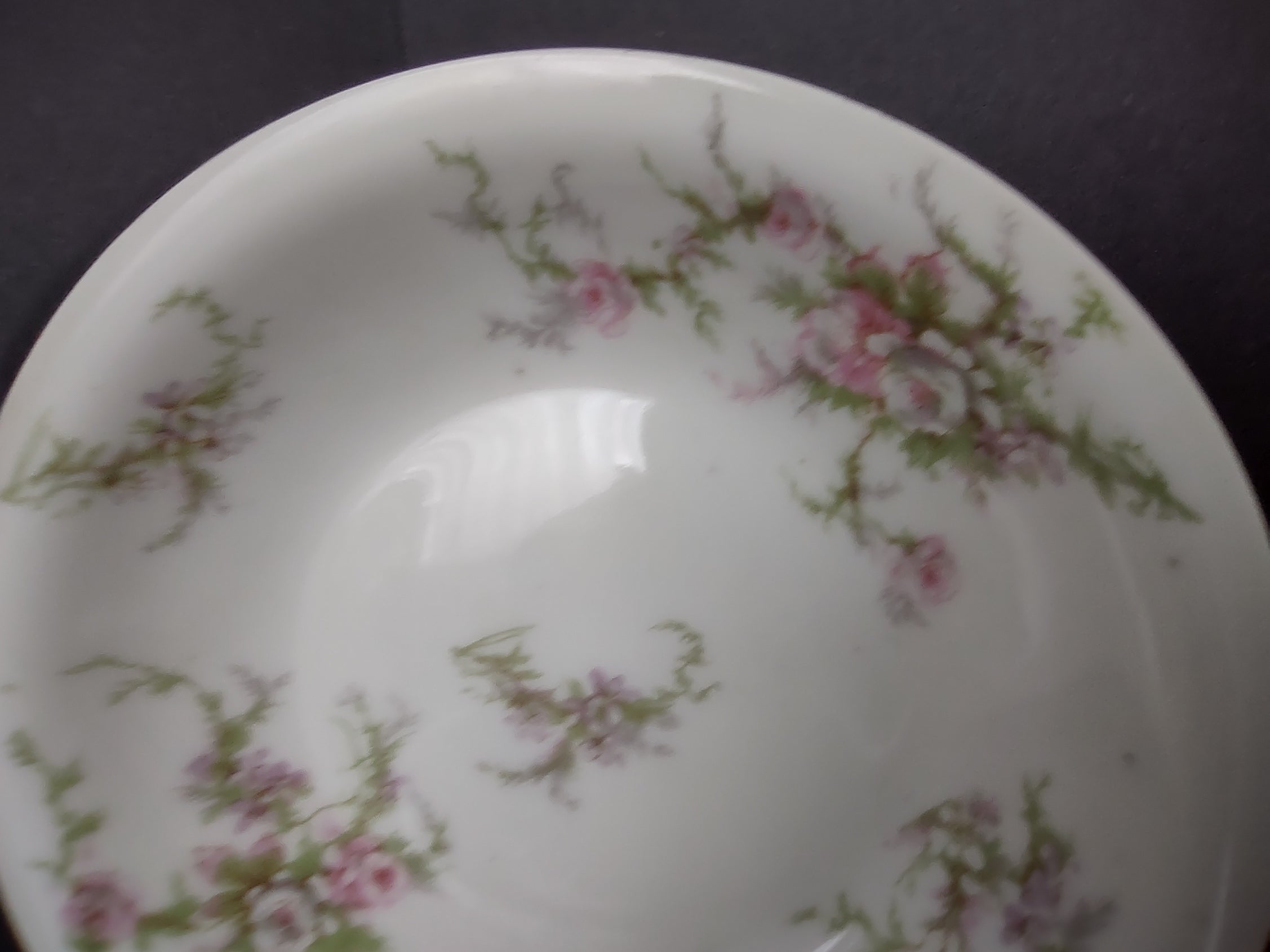 Haviland Limoges 7 x Small Bowl 5-1/2" Pink White Cabbage Rose Moss (lot 907)