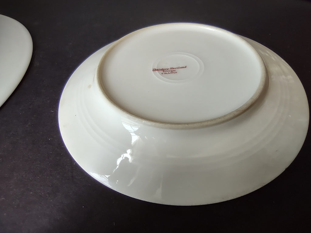 Haviland Limoges Pink Spray Dinner & Bread/Butter Plate (lot 921)