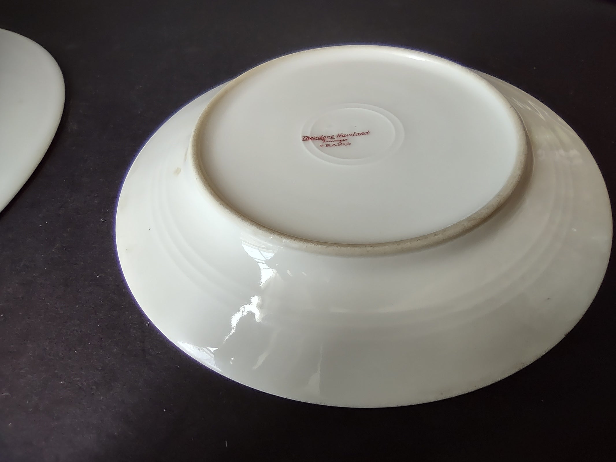Haviland Limoges Pink Spray Dinner & Bread/Butter Plate (lot 921)