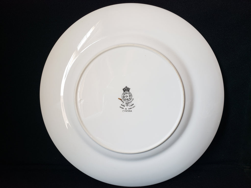 Vintage Royal Worcester Cynthia Dinner Plate 10-1/2" (lot 2115)