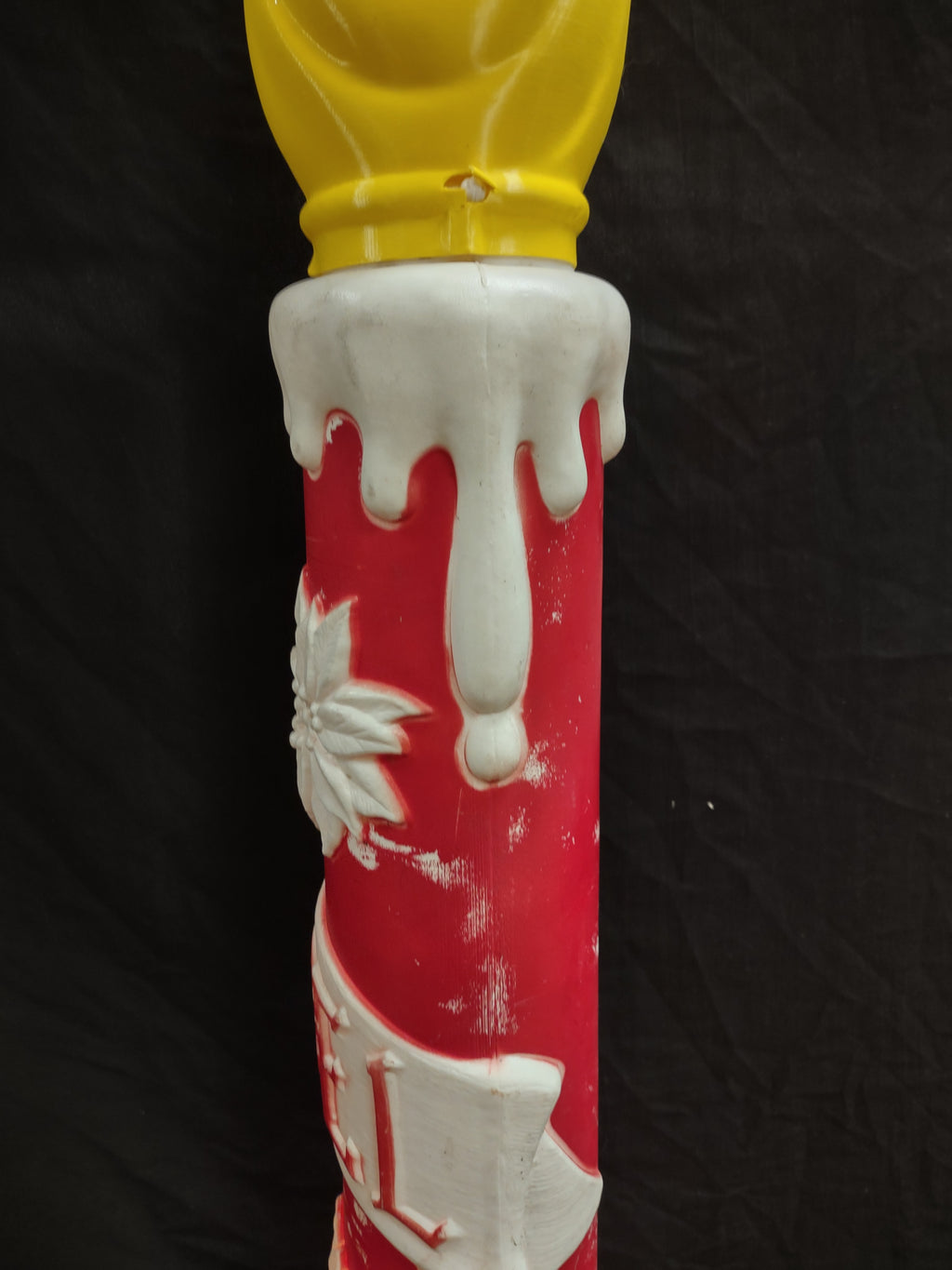 Vintage Christmas Blow Mold Candle Noel 39" (lot 2332)