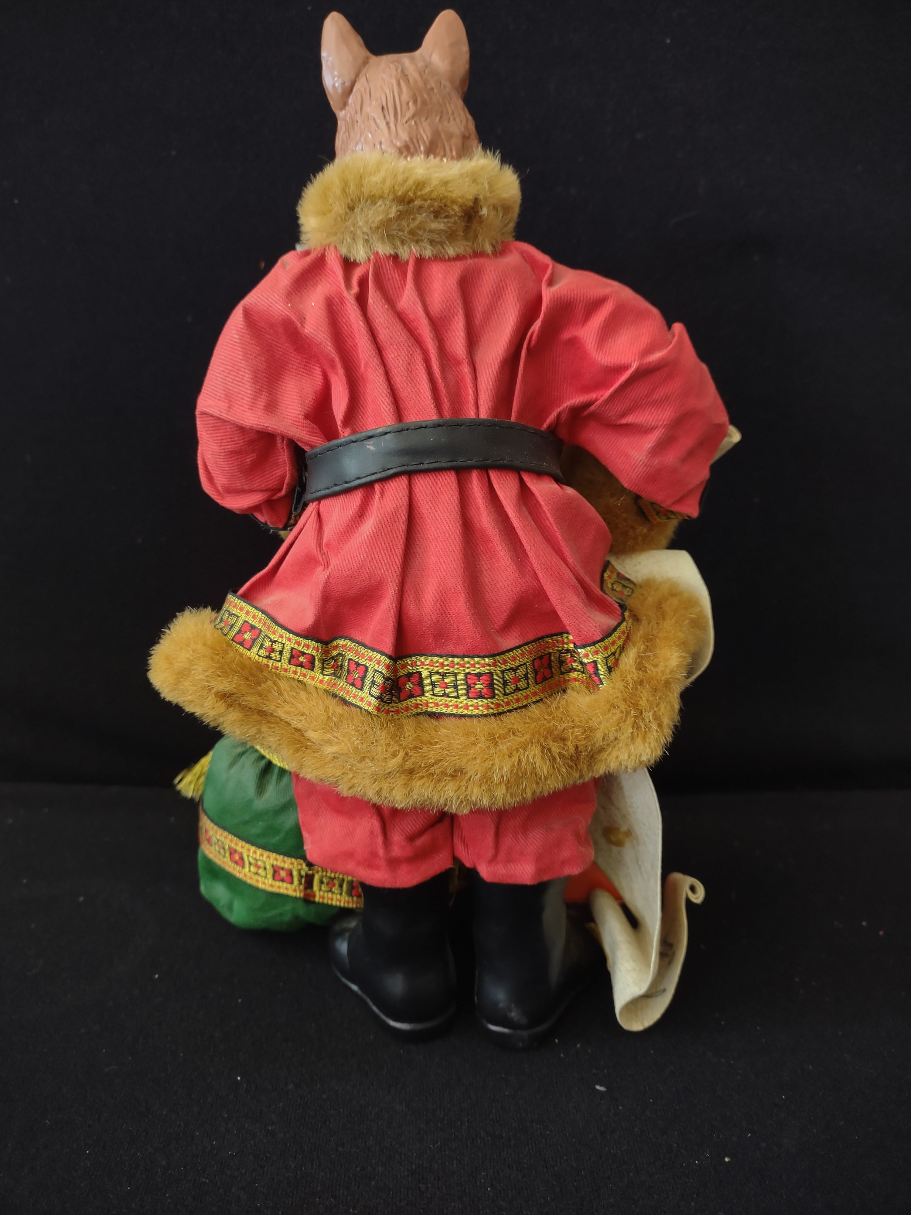 Vintage Christmas Suit Santa Dog Nice List Toys Figurine (Lot 3781)