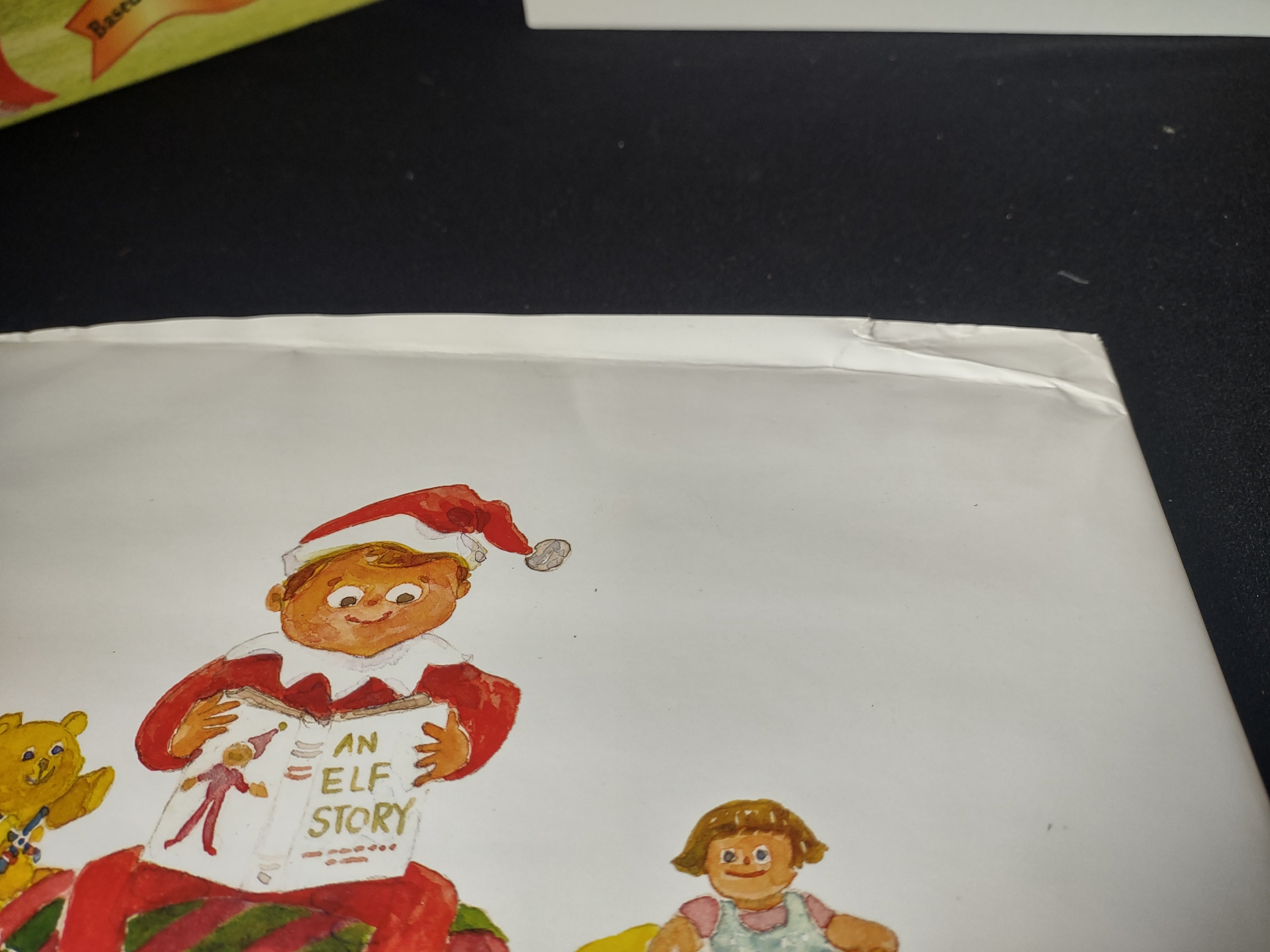 Set Books and Blue Eyes Brown Hair Elf and Naughty Nice Board Game (lot 1724)