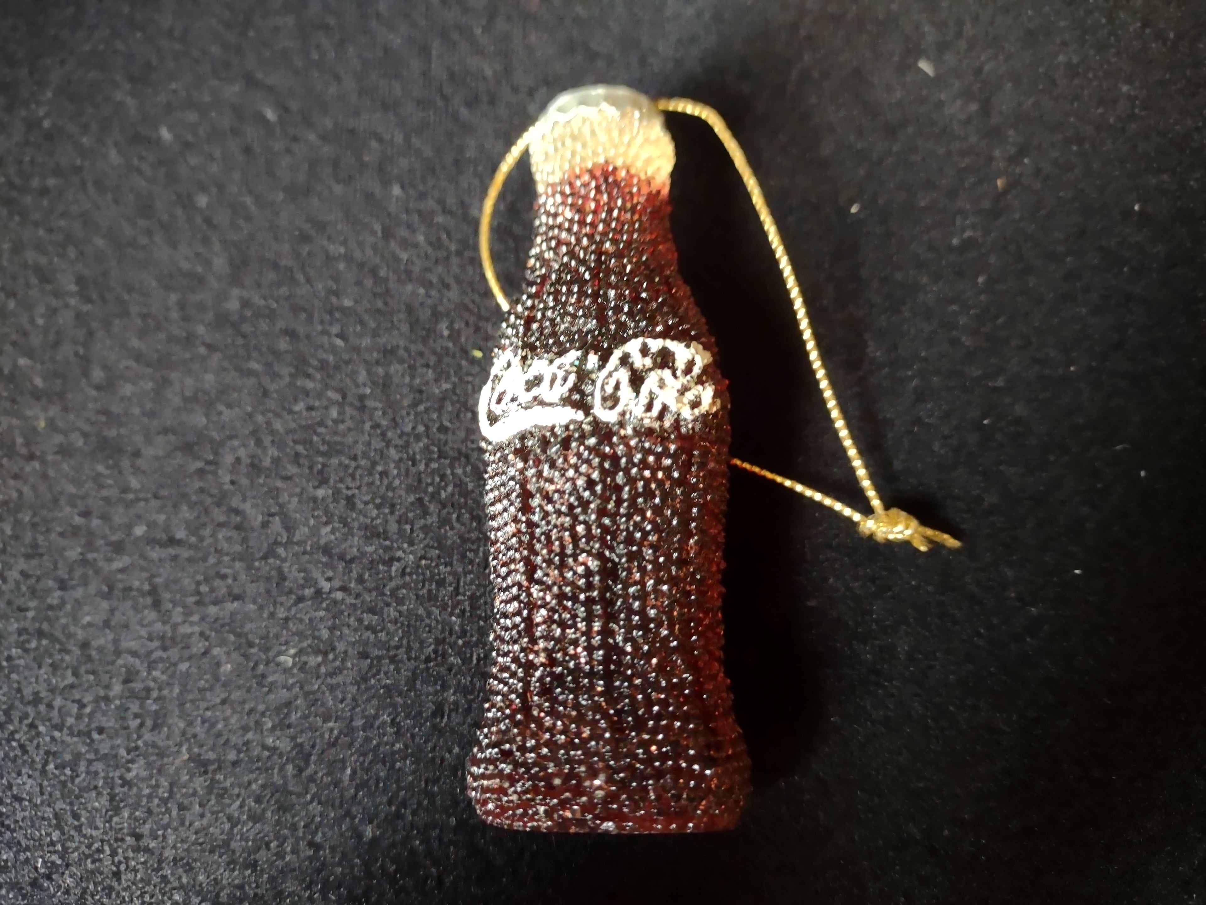 Set of 2 Vintage Coca-Cola Christmas Tree Ornaments Can Bottle (lot 1601)