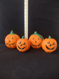 Vintage Halloween Jack O Lantern Wax Candles Set Of Four (Lot 3387)