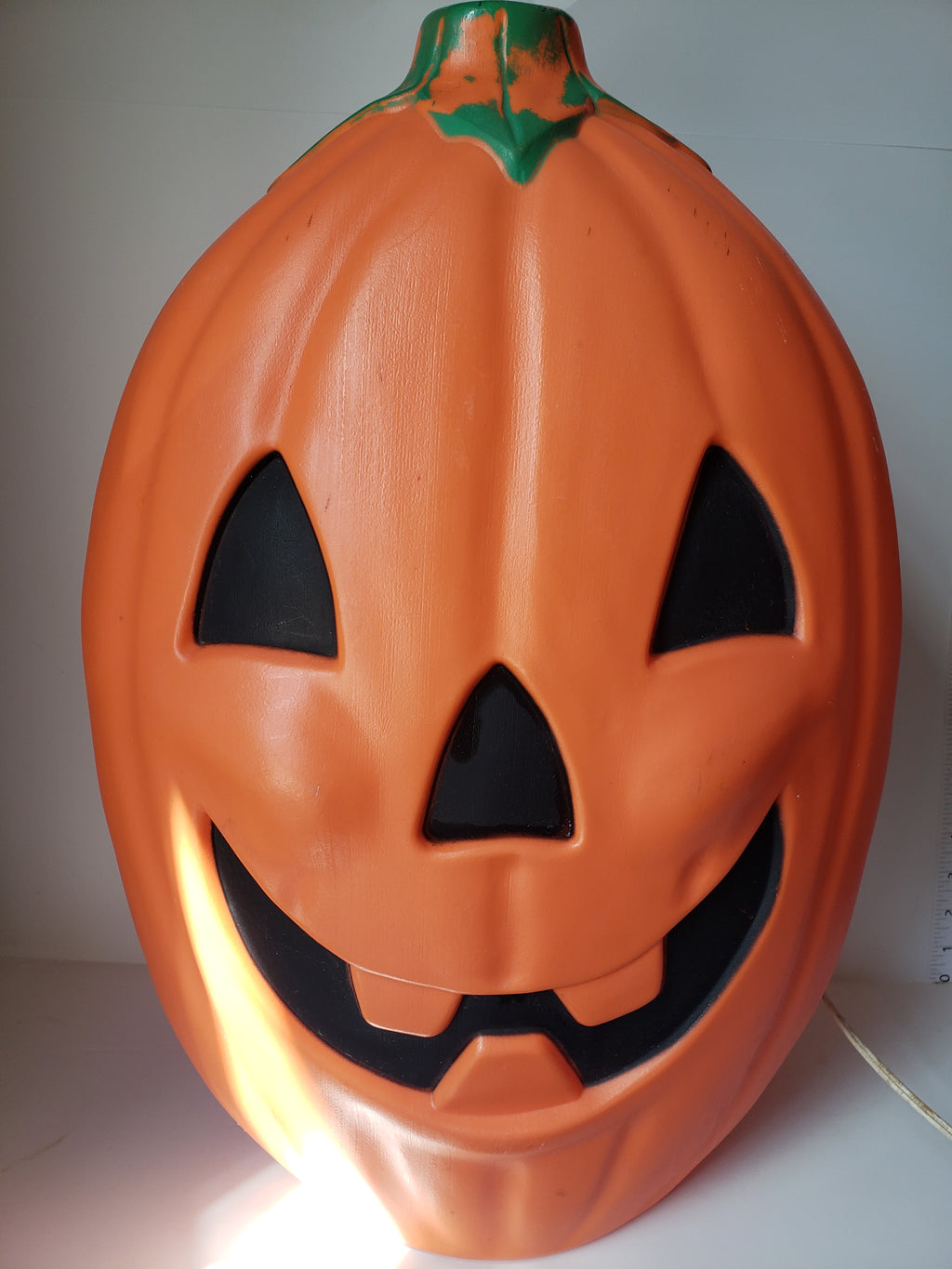 Halloween Plastic Jack O' Lantern Orange Pumpkin Large Blow Mold 20" (lot 2212)