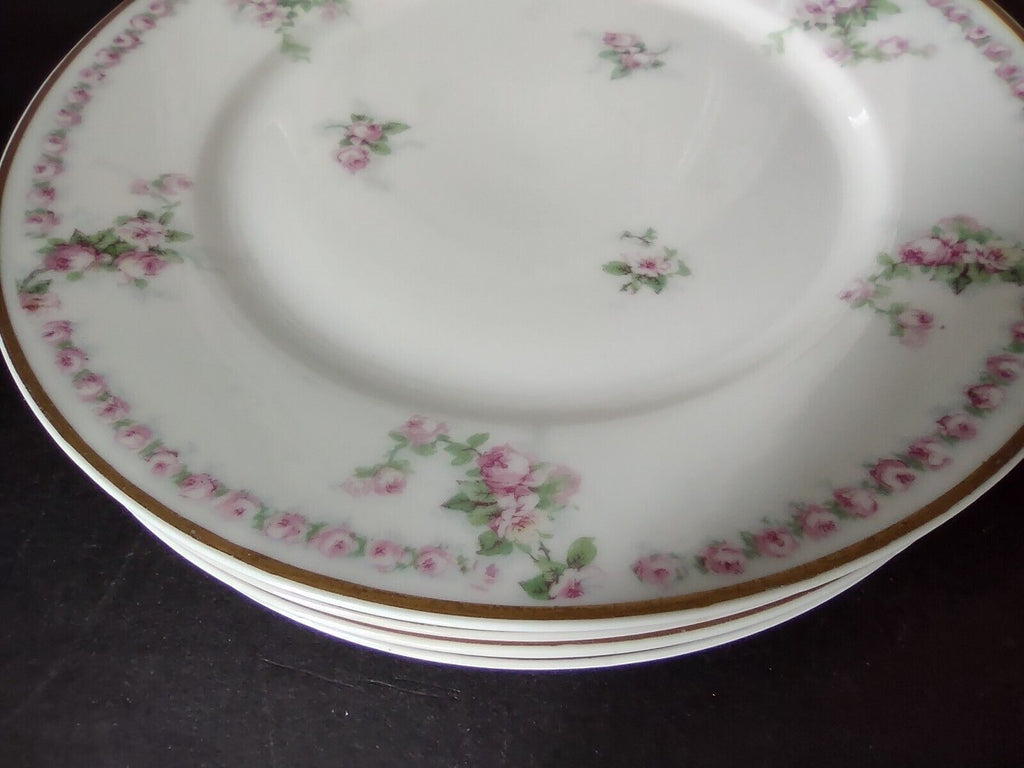 Avenir Limoges France 5 x Salad Plate Rose Garland (lot 559)