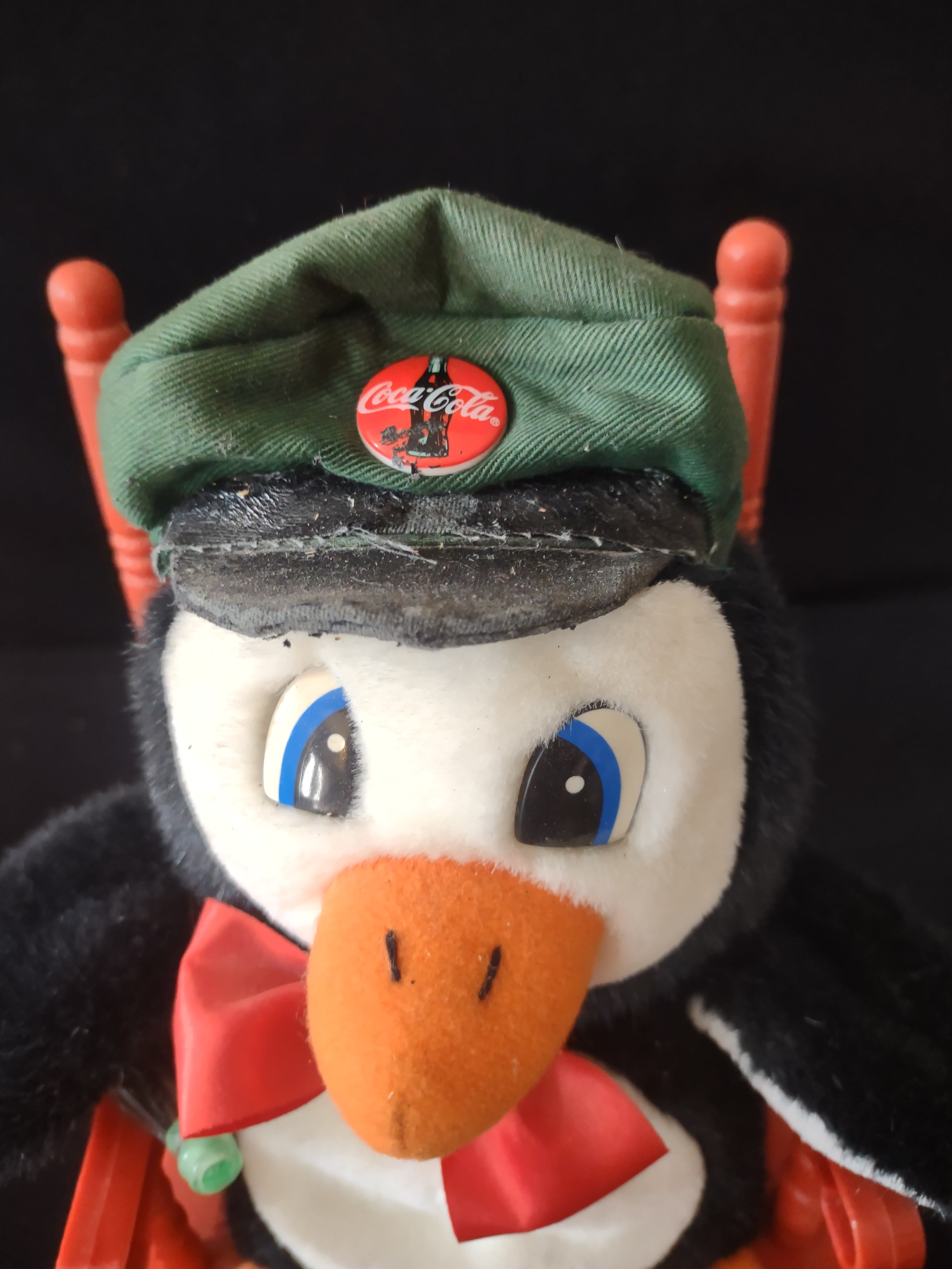 Vintage Musical Coca Cola Penguin On Rocking Chair Does NOT Rock (Lot 3523)