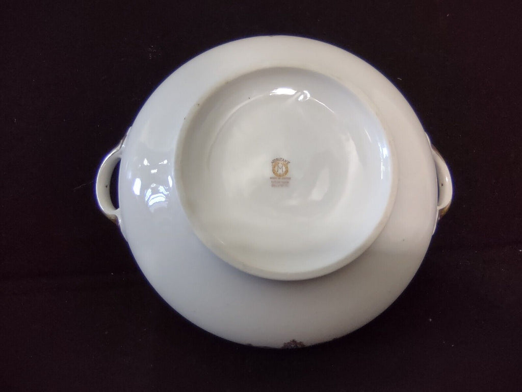 Noritake Laureate Round Covered Vegetable Soup Tureen Dish Gold Trim (lot 302)