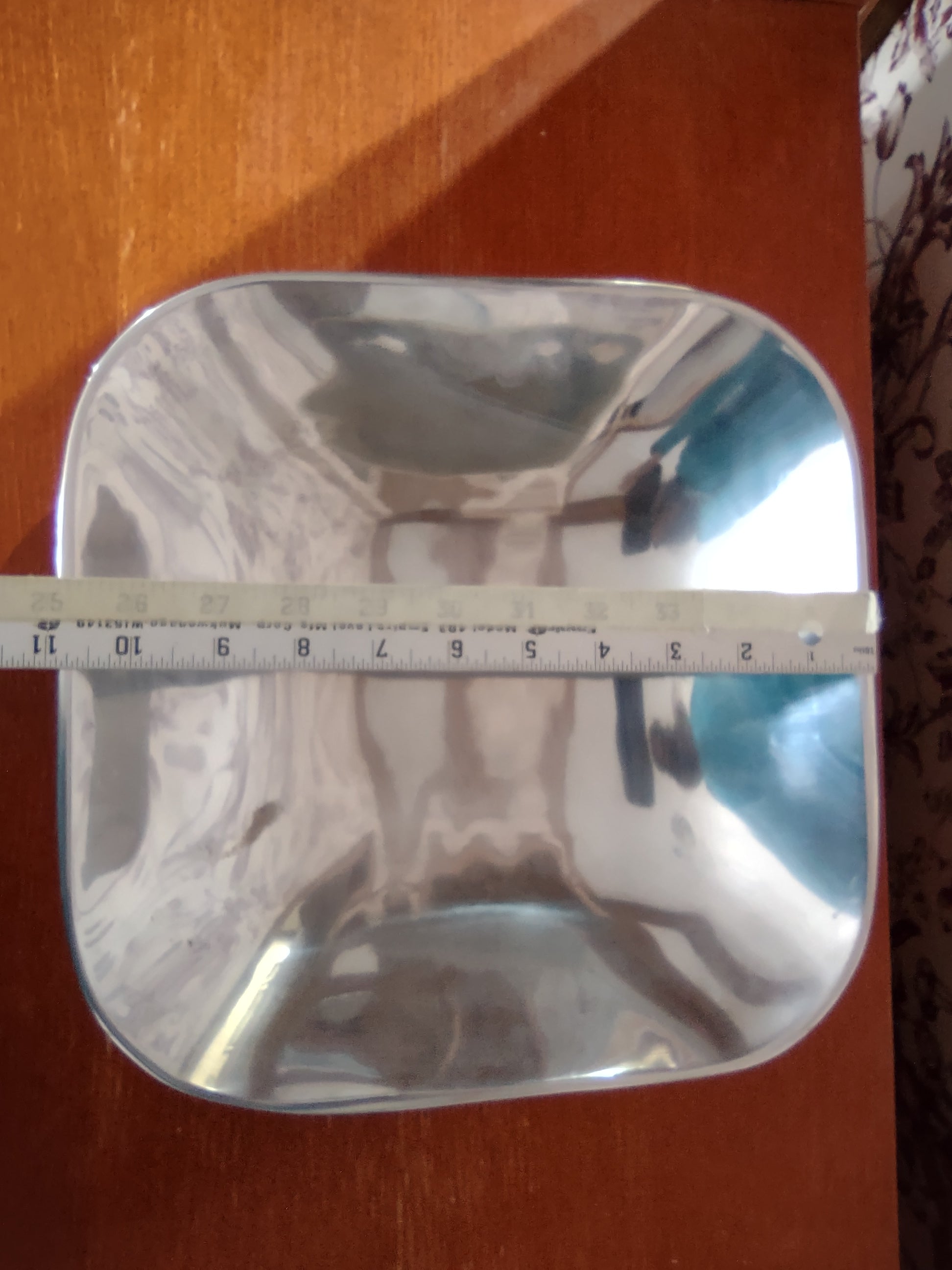 Vintage Manne Pewtertone Large Metal Serving Bowl 1977 Korea (lot 5822)