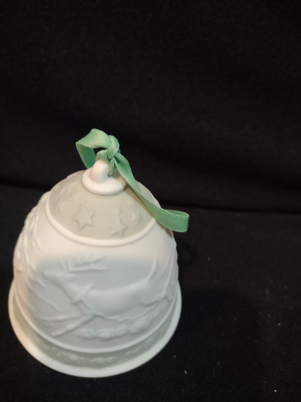 Vintage 1993 Lladro Christmas Bell Poinsettias Candles (Lot 4107)